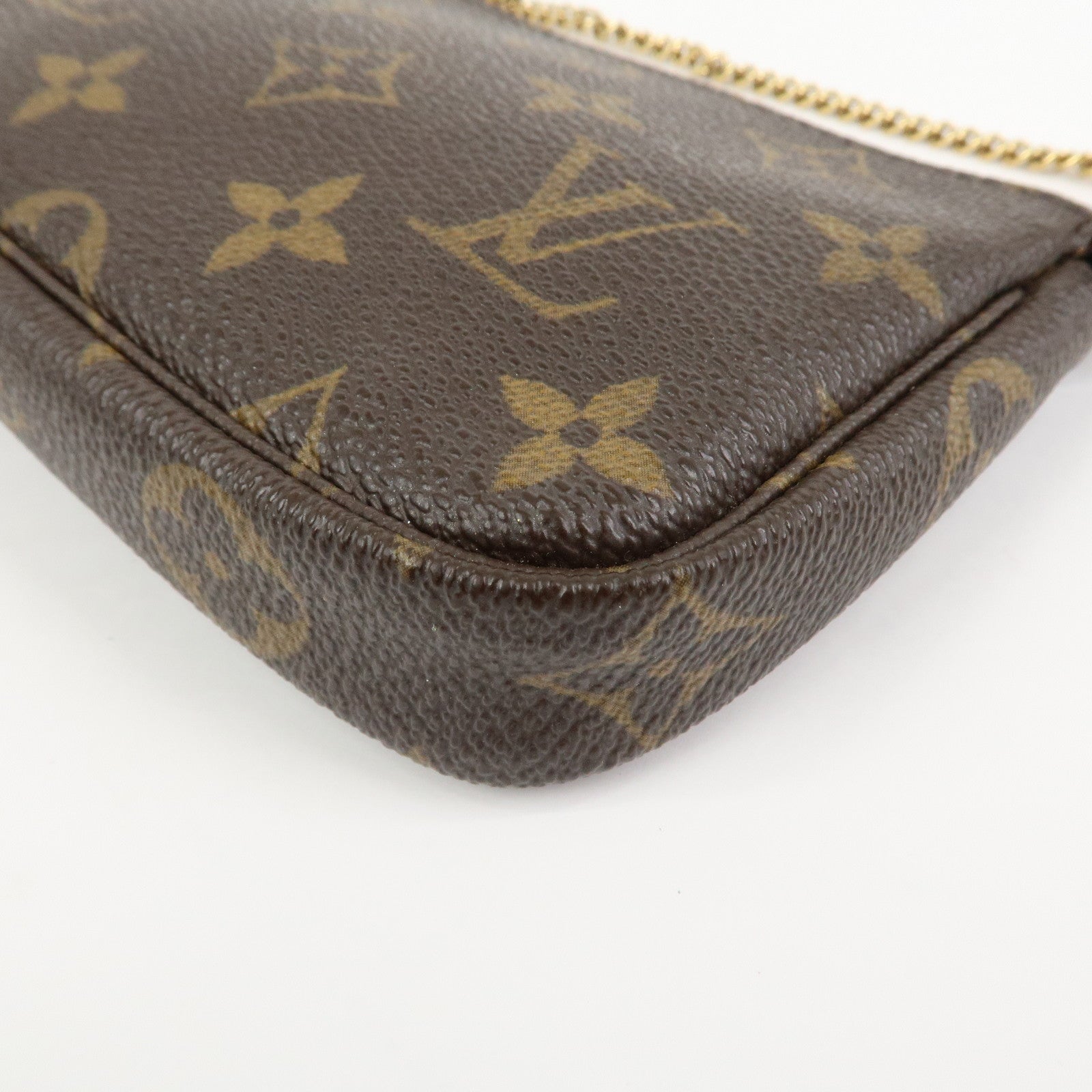 Louis Vuitton Monogram Mini Pochette Accessoires Hand Bag M58009