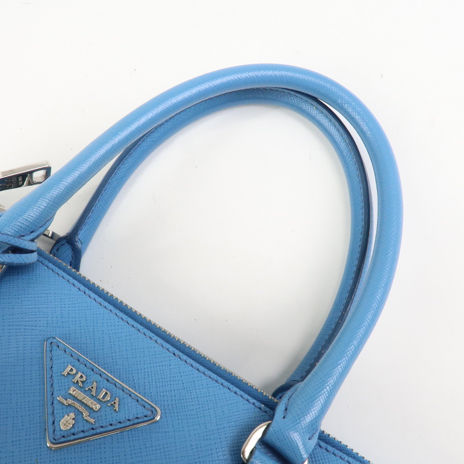 PRADA Traingle Logo Galleria 2Way Shoulder Bag Hand Bag 1BA863