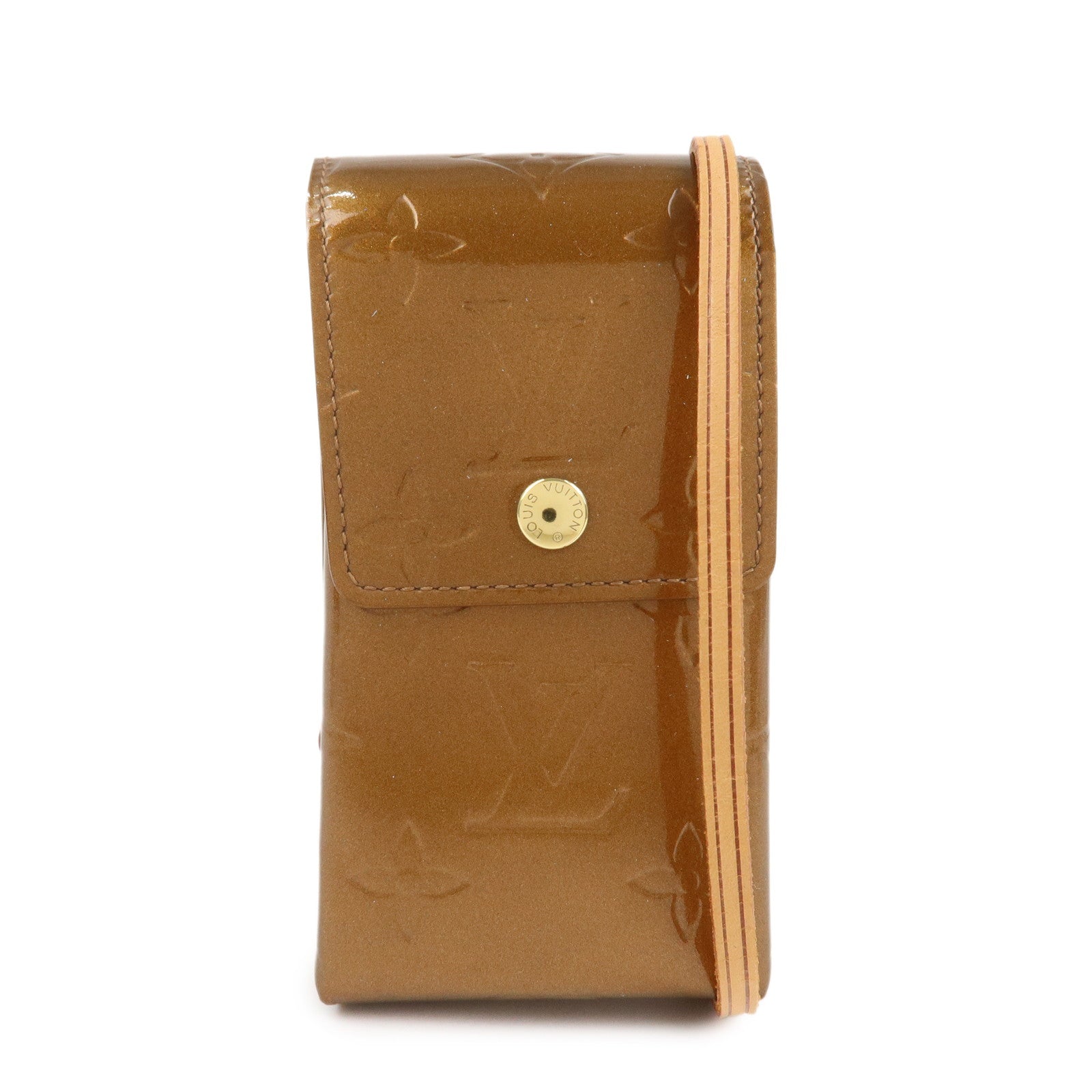 Louis Vuitton Monogram Vernis Leather Cigarette Case Bronze M91156