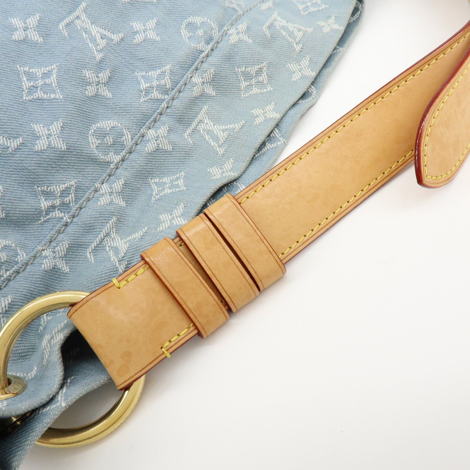 Louis Vuitton Monogram Denim Daily GM Shoulder Bag Blue M40492