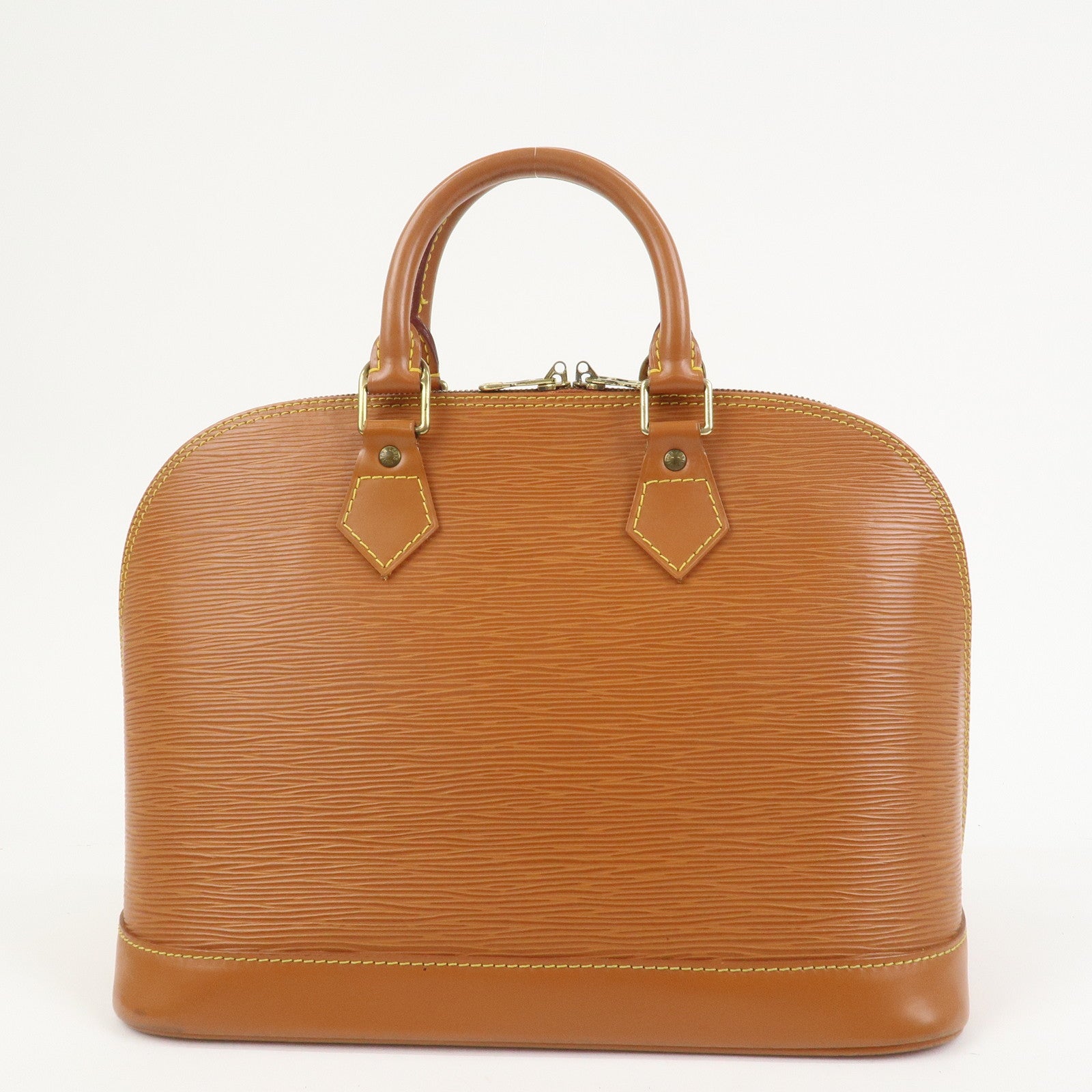 Louis Vuitton Epi Alma Hand Bag Zipang Gold M54148