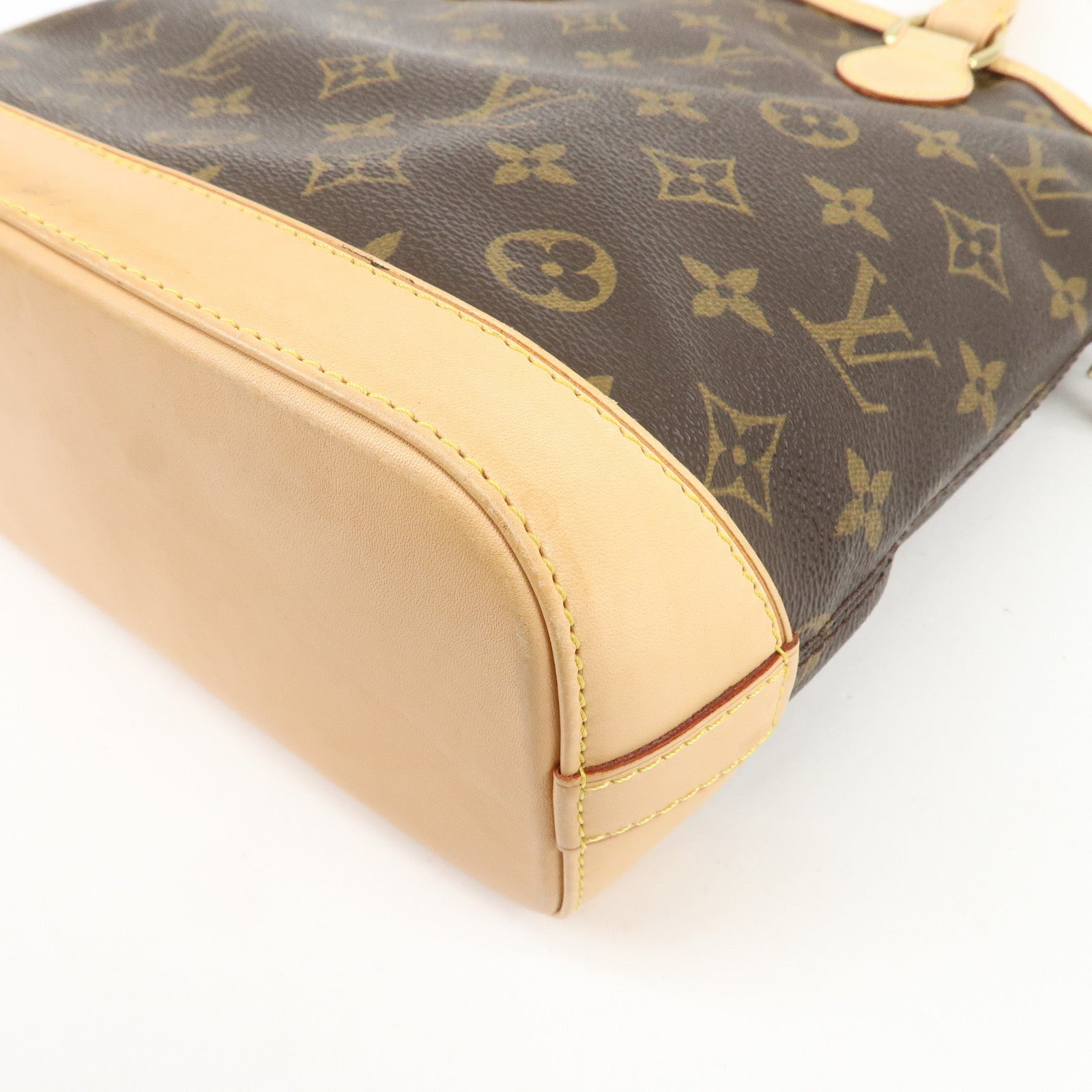 Louis Vuitton Monogram Lockit Hand Bag Brown M40102