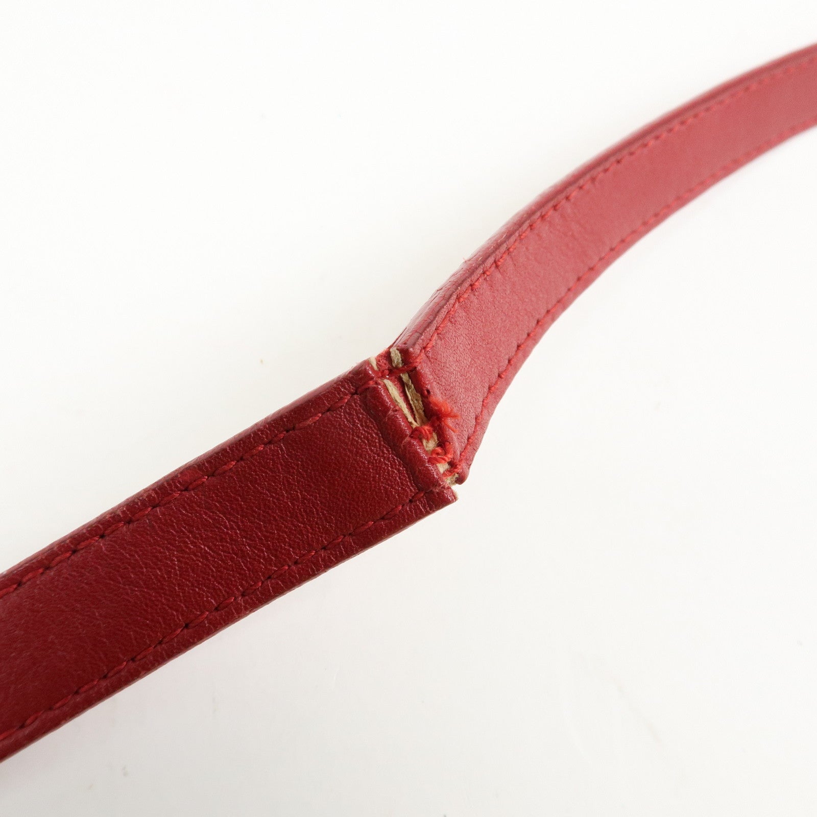 SAINT LAURENT PARIS Baby Duffle Leather 2WAY Bag Red 3330958