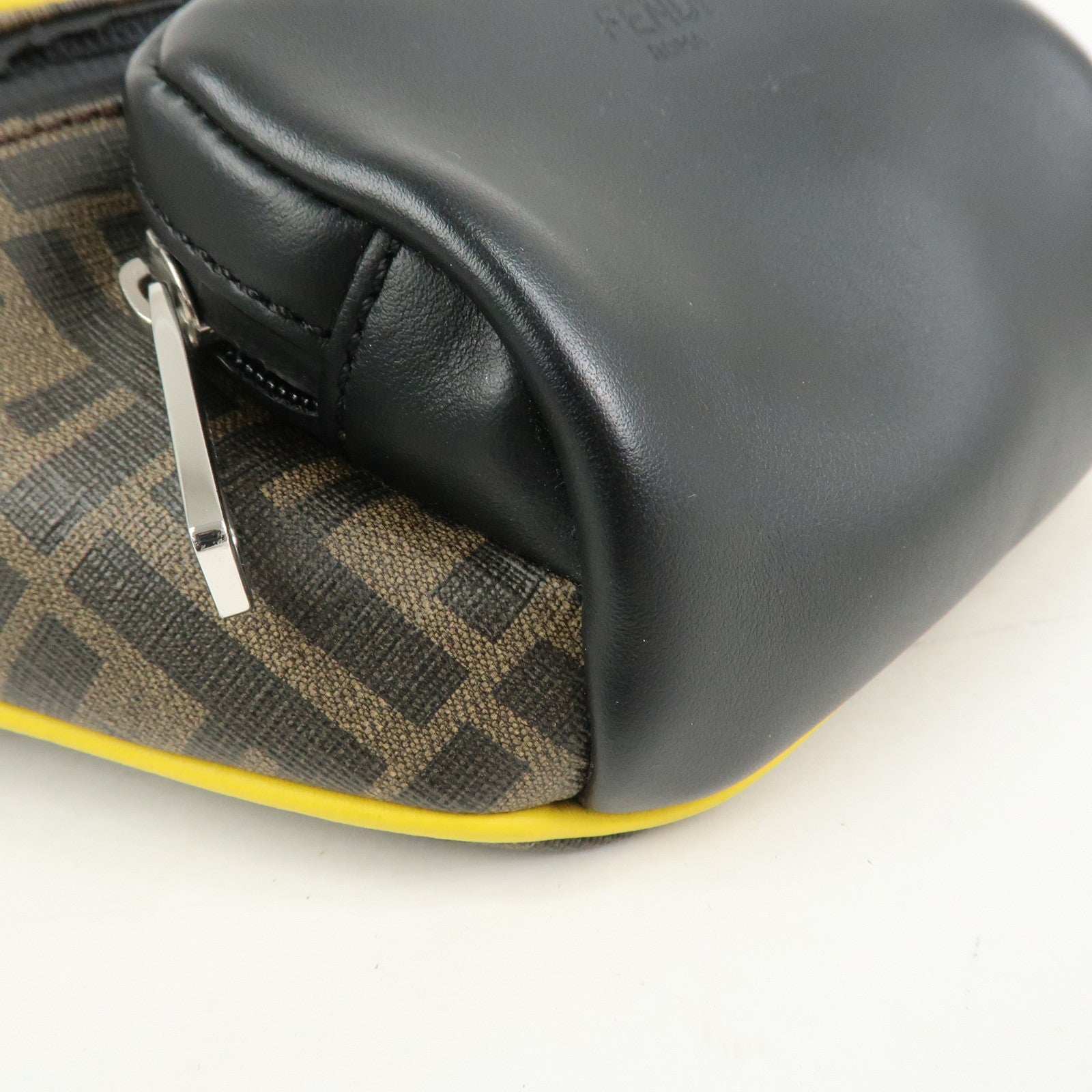 FENDI Zucca Seleria Logo PVC Leather Waist Bag Body Bag 7VA446