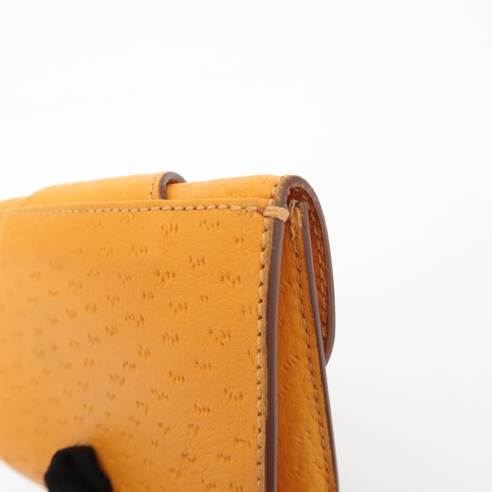 Ferragamo Gancini Leather Coin Case Coin Purse Key Case Orange