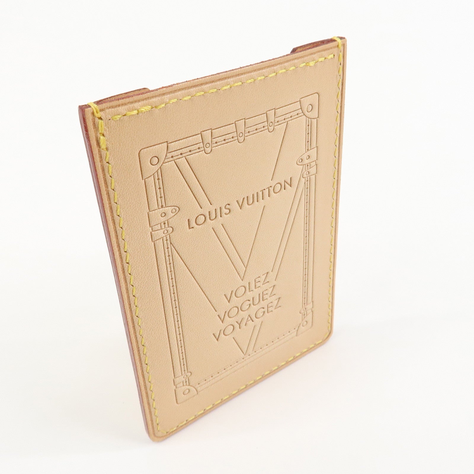 Louis Vuitton Porte-Carte Trunk Leather Card Case Beige M62363