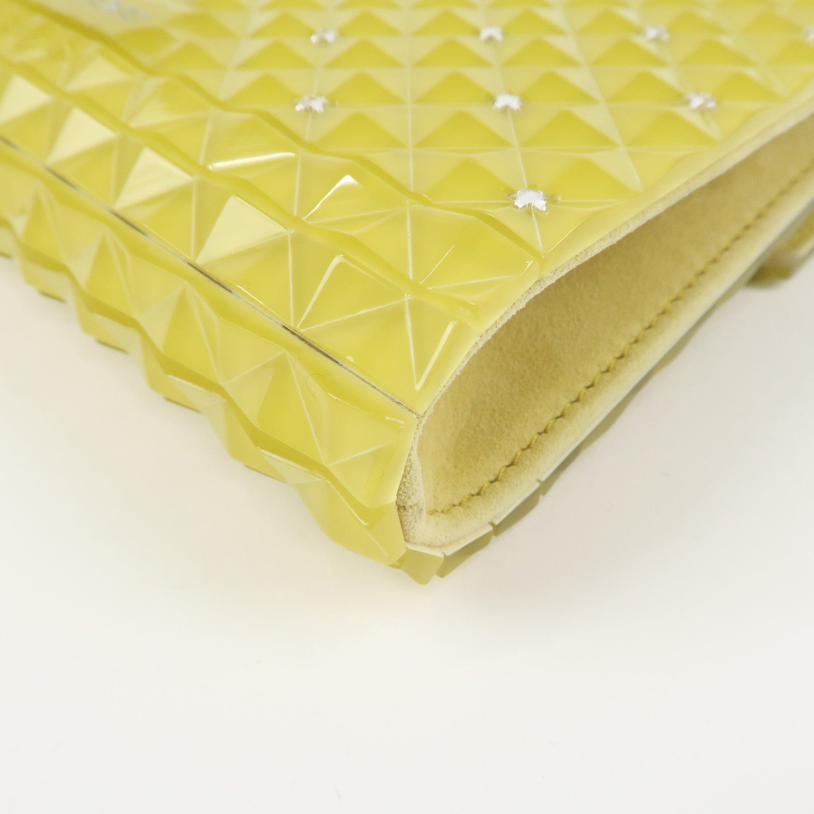 JIMMY CHOO Plastic Candy Clutch Bag Shoulder Bag Star Yellow Used