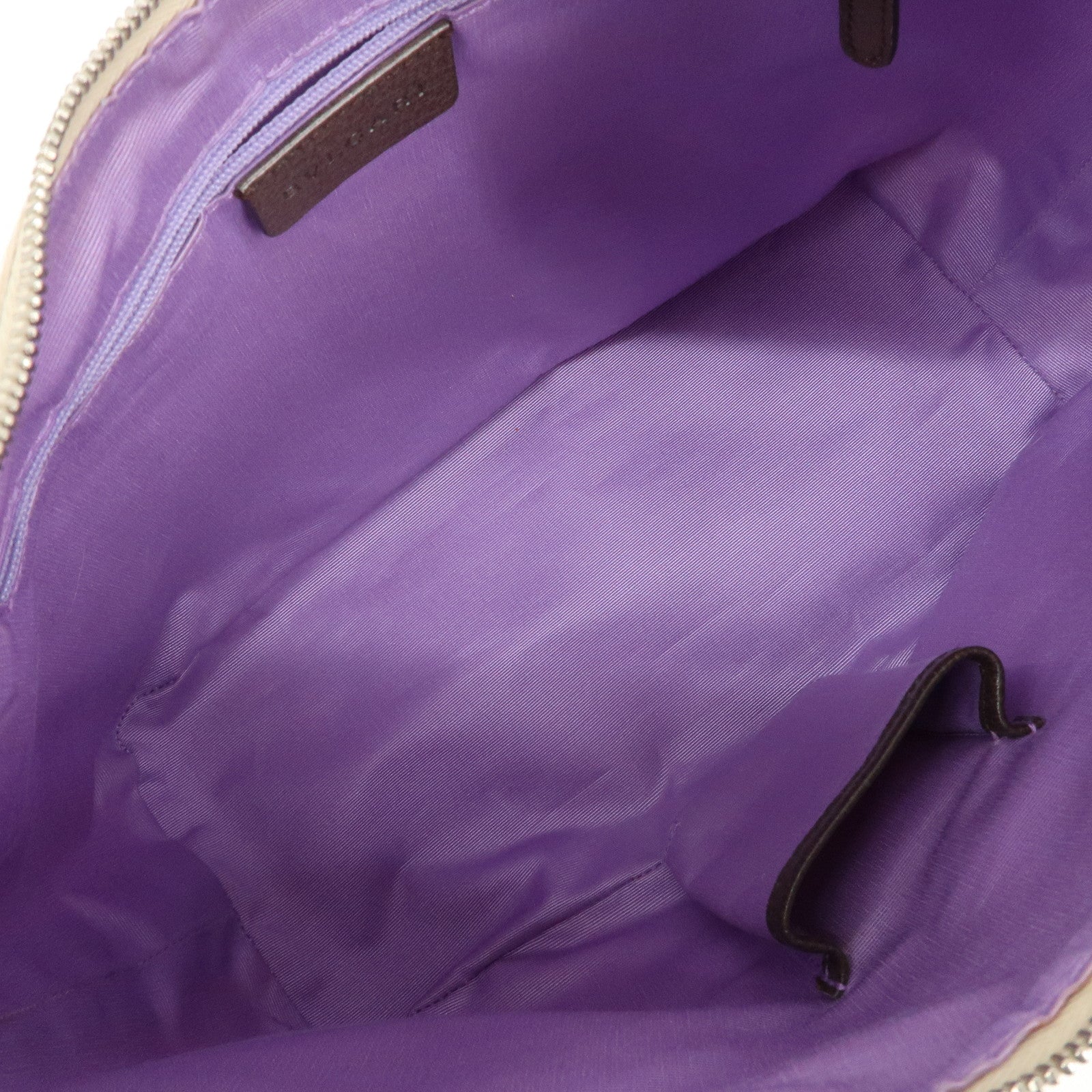 BVLGARI Logomania Canvas Leather Shoulder Bag Hand Bag Beige Brown