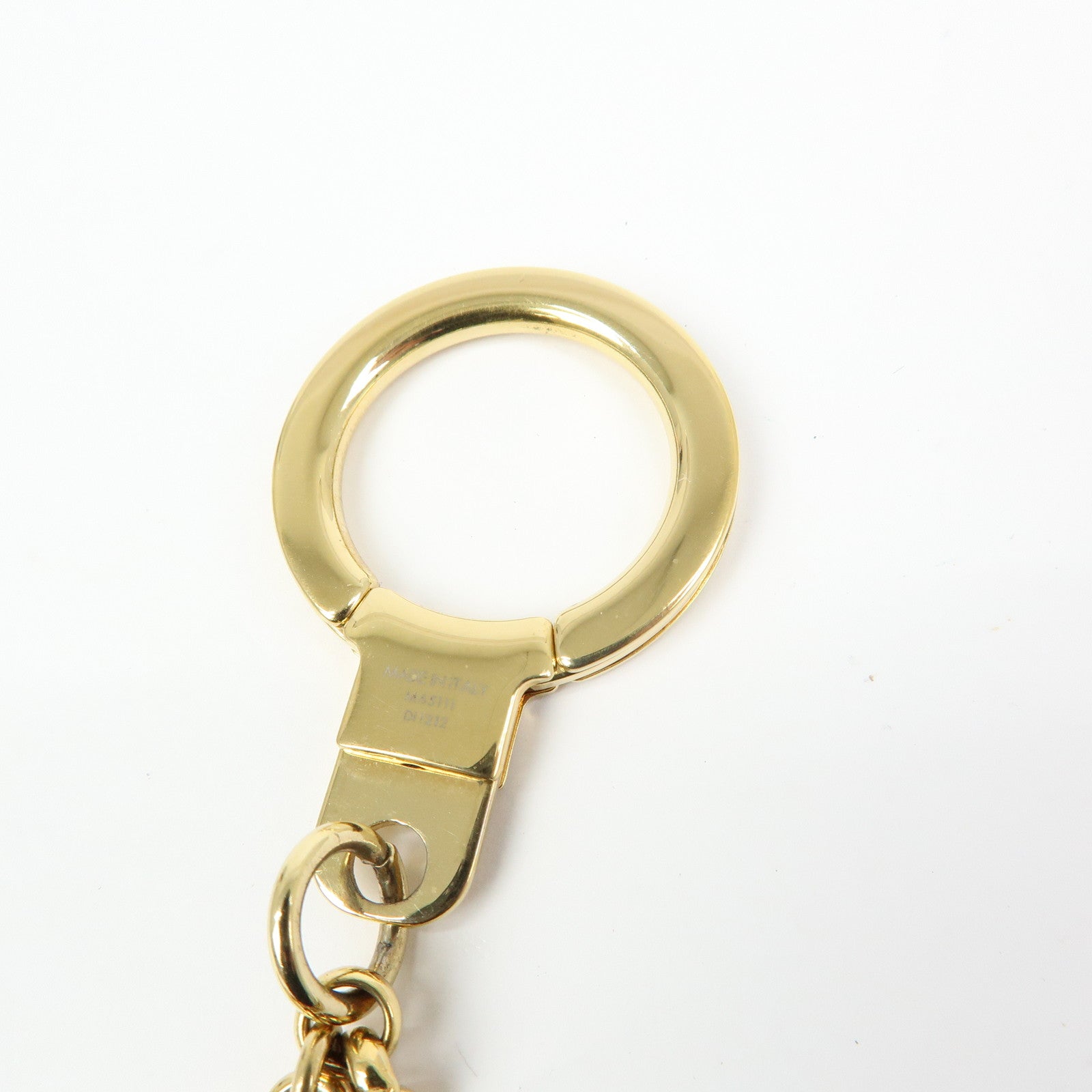 Louis Vuitton Fleur de Monogram Bag Charm Key Chain Gold M65111