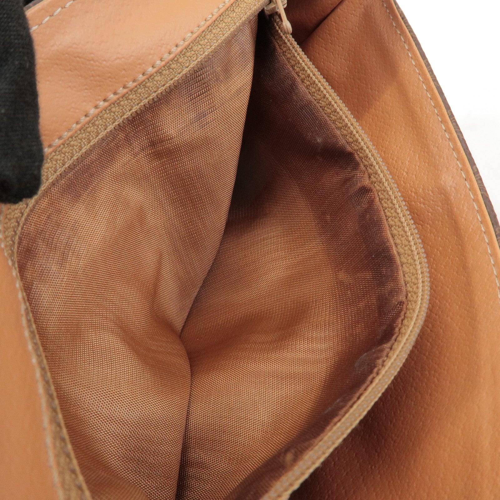 CELINE Macadam PVC Leather Shoulder Bag Crossbody Bag Brown