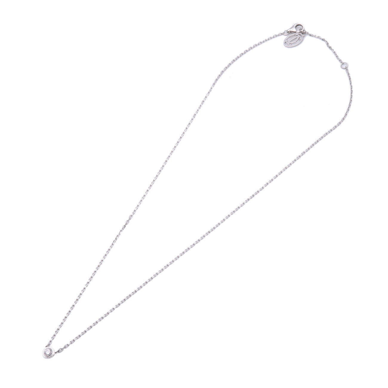 Cartier Diamants Legers Necklace SM Diamond D'amour 0.09ct K18WG