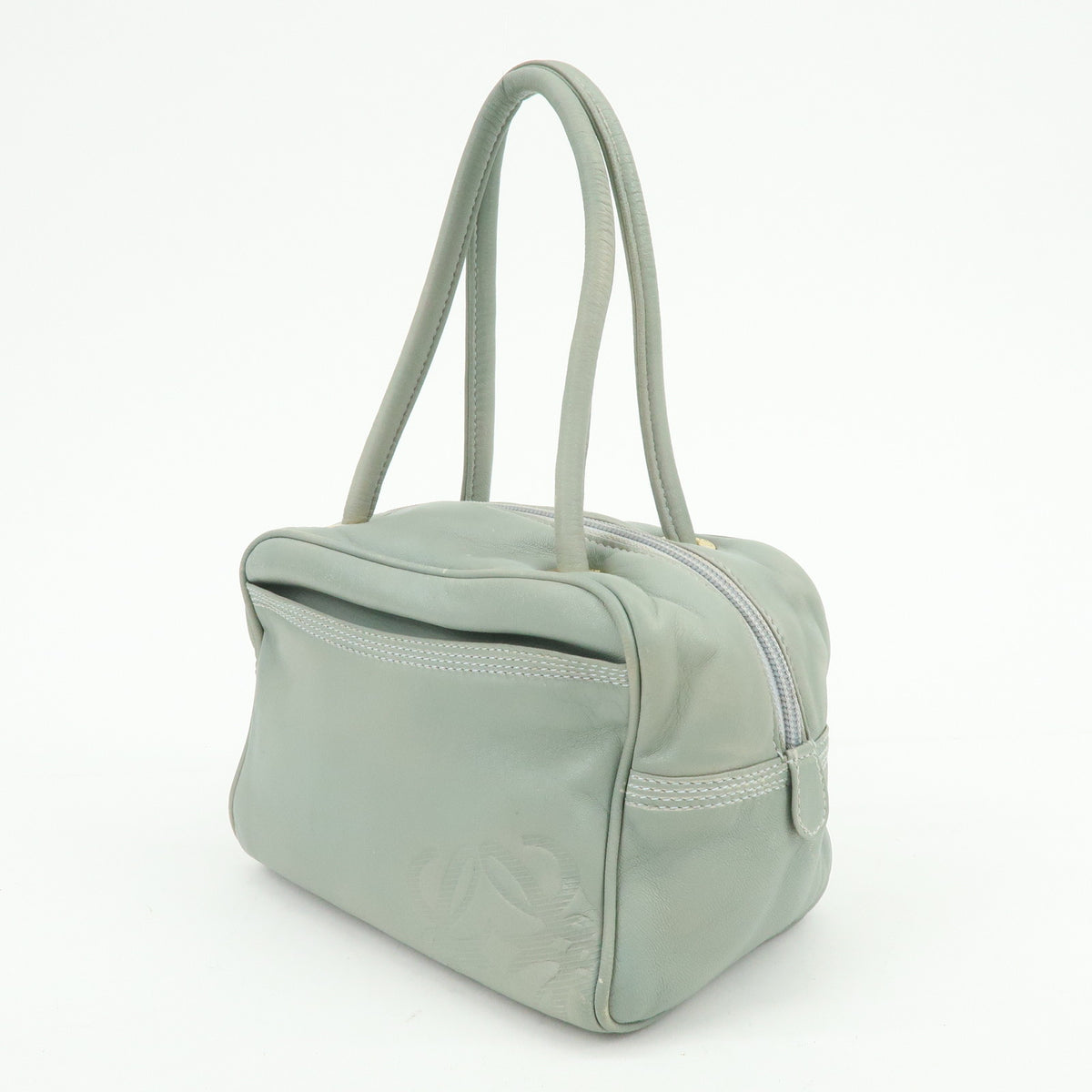 LOEWE Anagram Nappa Leather Mini Hand Bag Blue