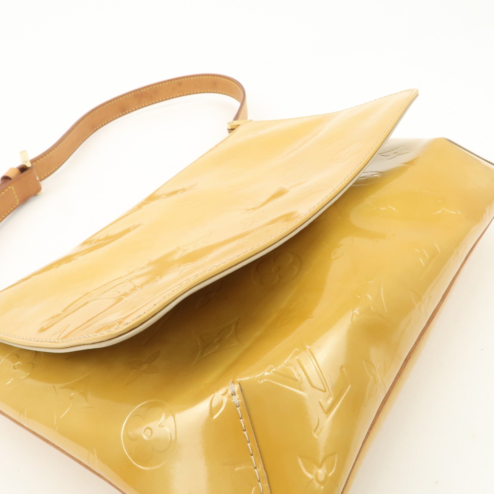 Louis Vuitton Vernis Thompson Street Shoulder Bag Beige M91008 Used