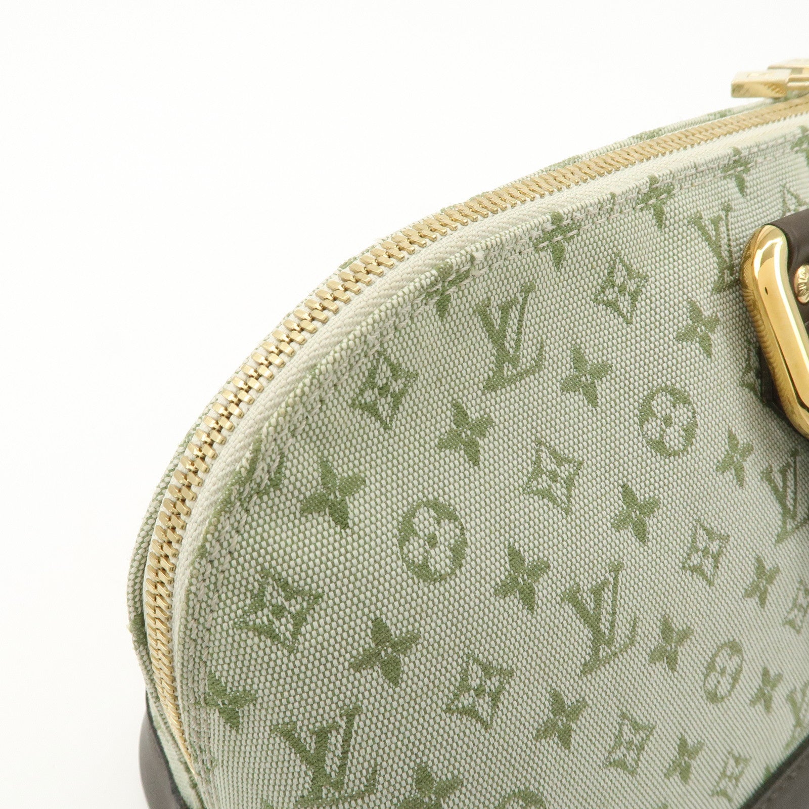 Louis Vuitton Monogram Mini Canvas Alma Long Hand Bag Khaki M92206 Used
