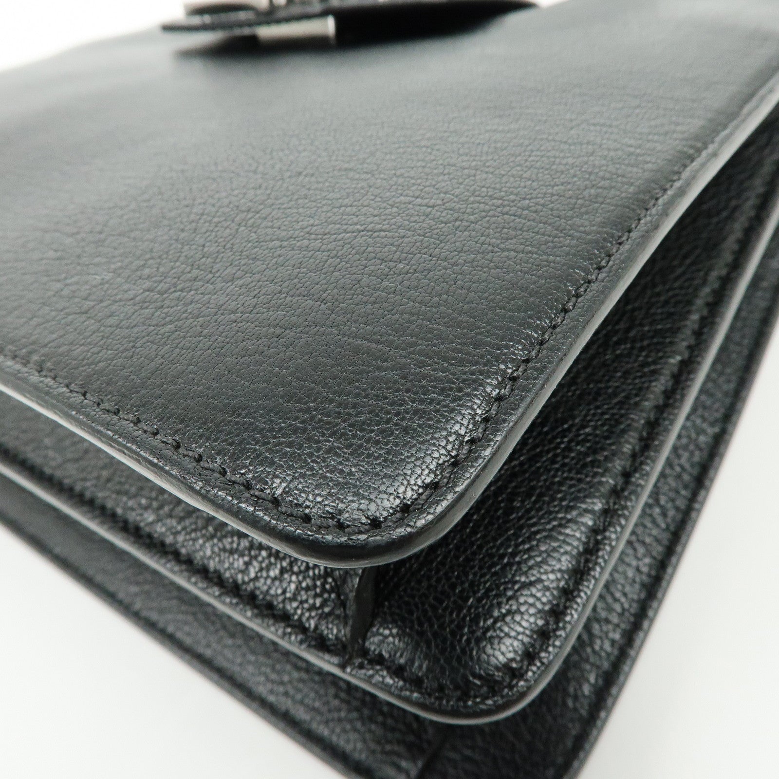 JIMMY CHOO Rebel Bag Leather Hand Bag Black