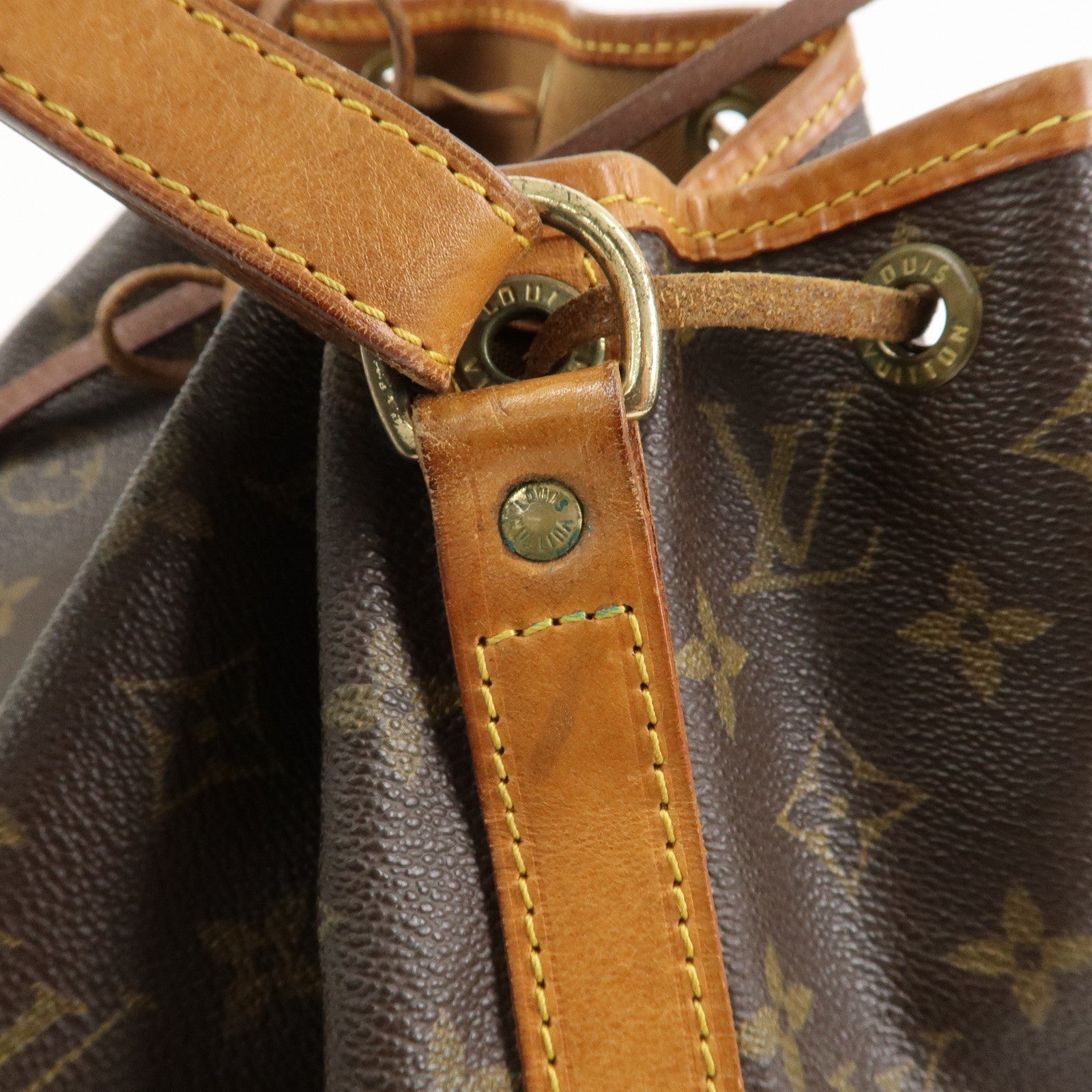 Louis Vuitton Monogram Canvas Petit Noe Shoulder Bag Brown M42226