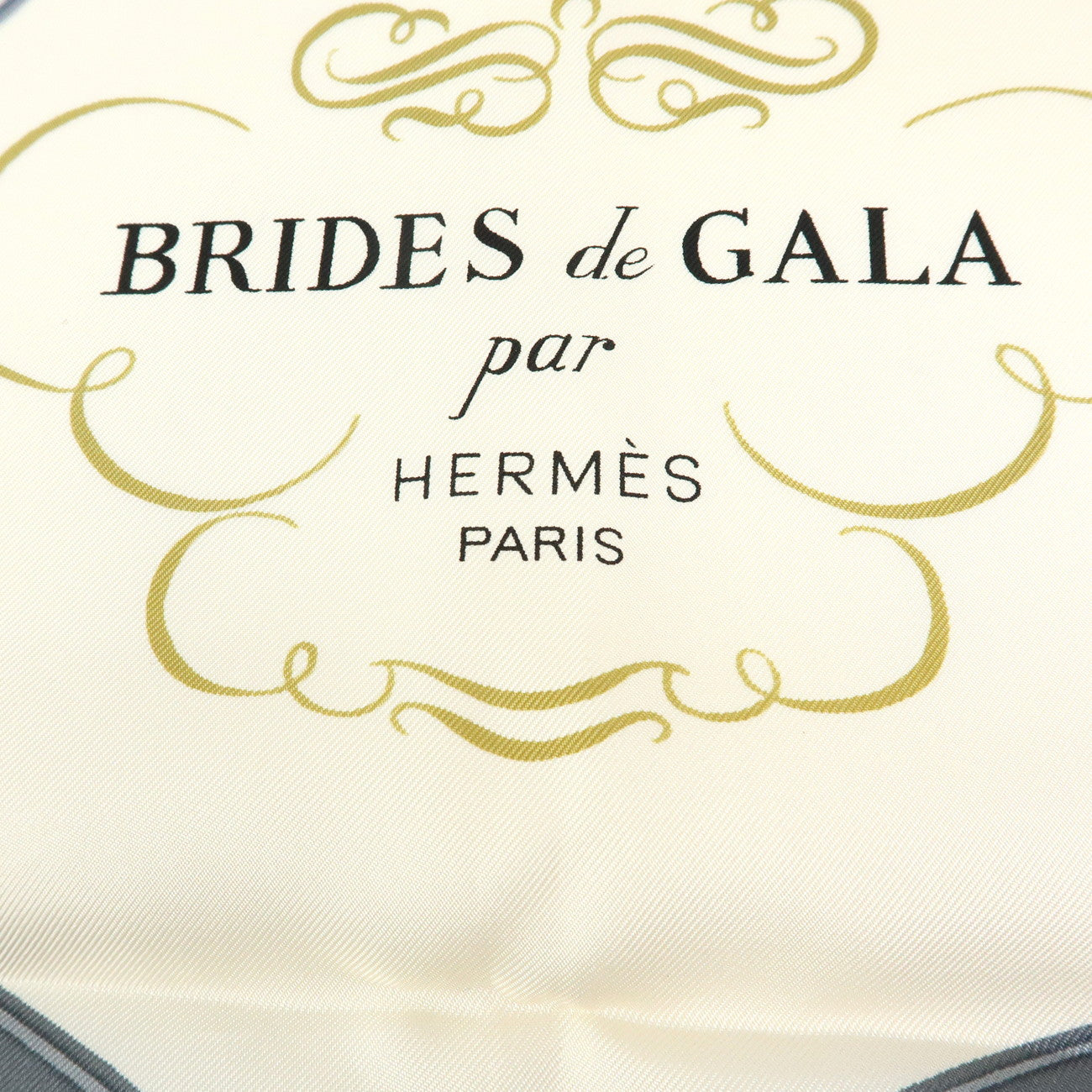 HERMES Carre 90 Silk 100% Scarf BRIDES DE GALA Pink White