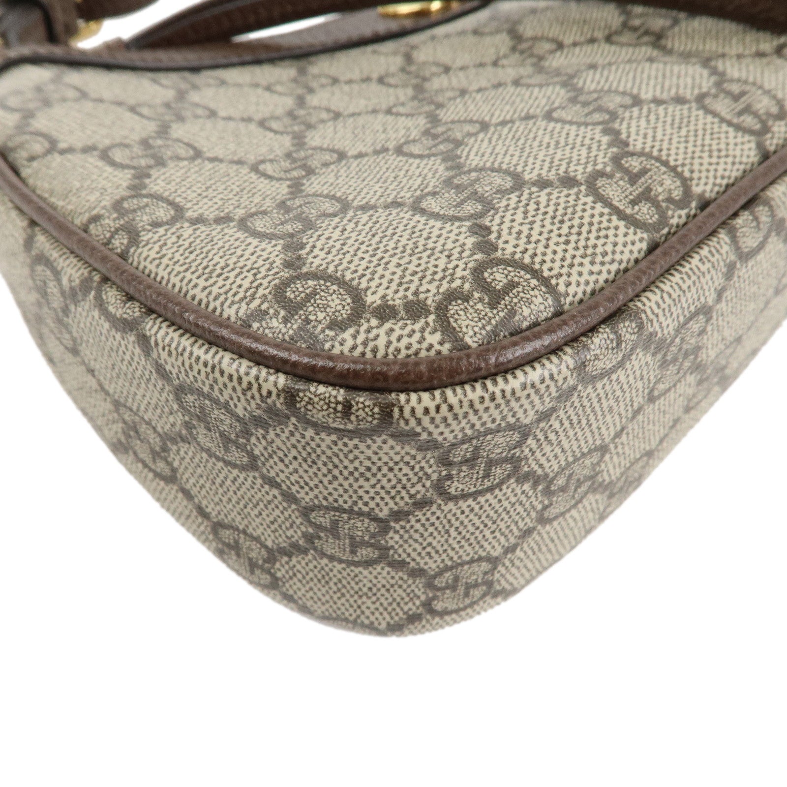 GUCCI Ophidia GG Supreme Leather Shoulder Bag Beige Brown 135145 Used