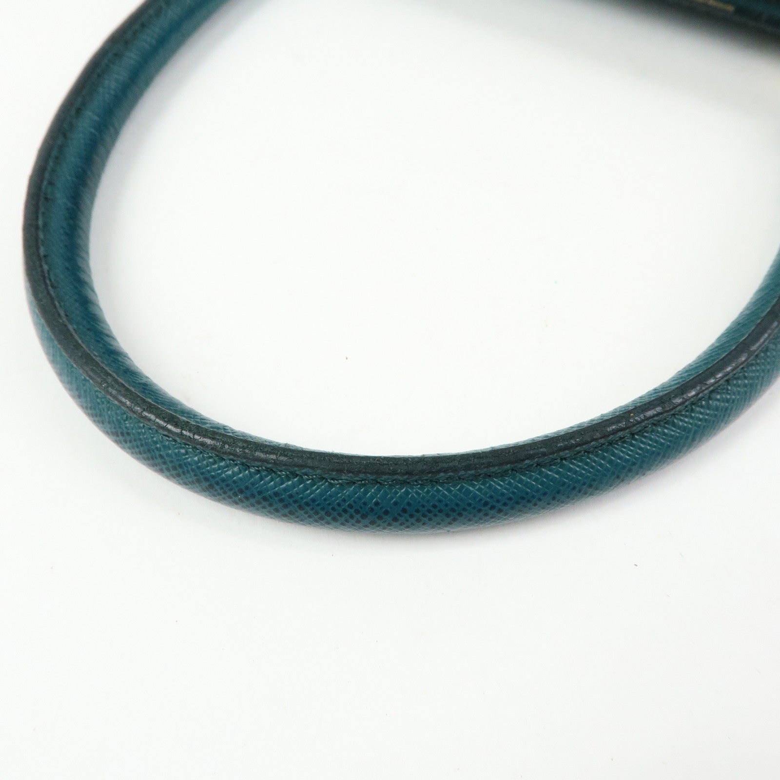 PRADA Triangle Logo Galleria Saffiano Leather Tote Hand Bag Green