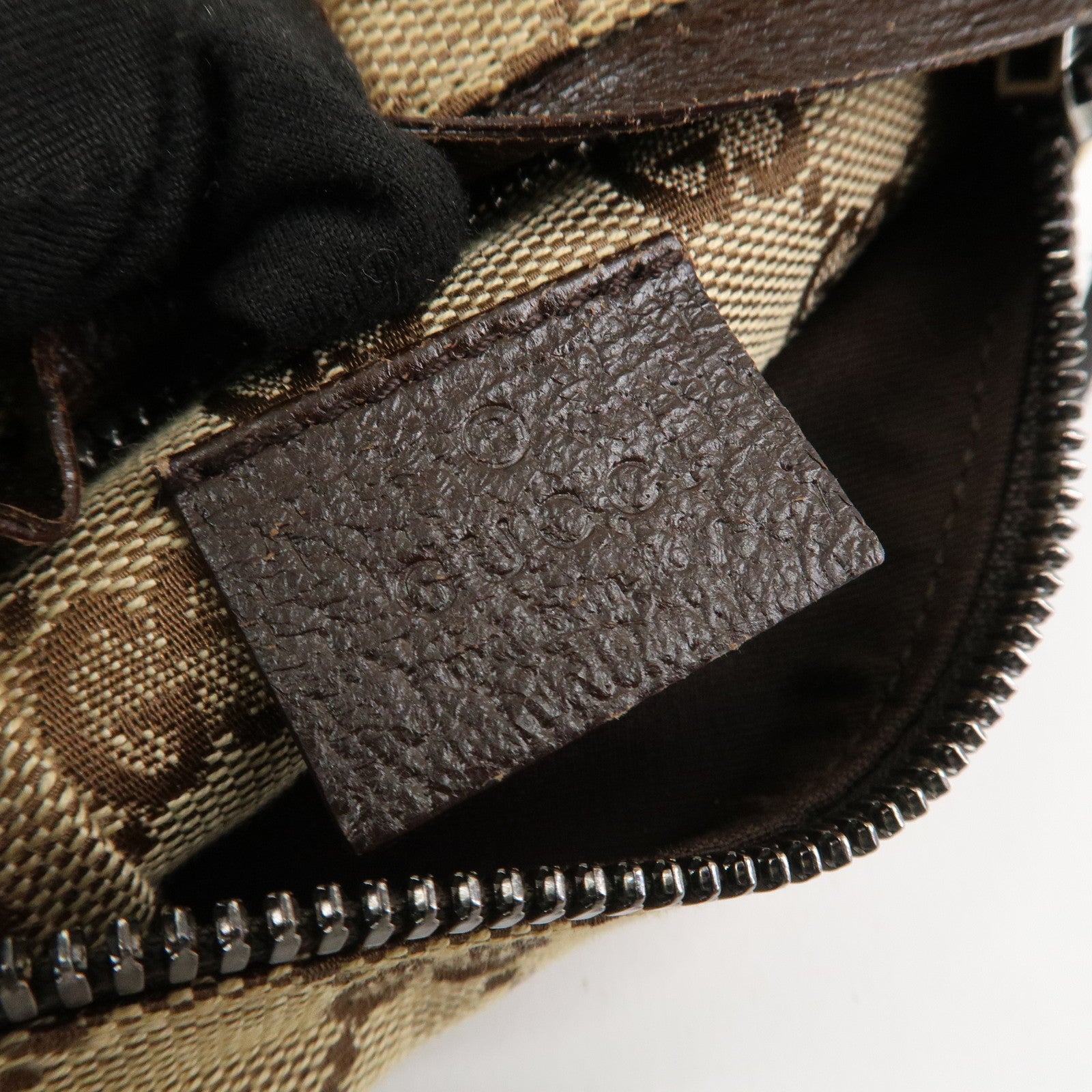 GUCCI GG Canvas Leather Waist Bag Crossbody Bag Beige Brown 28566 Used