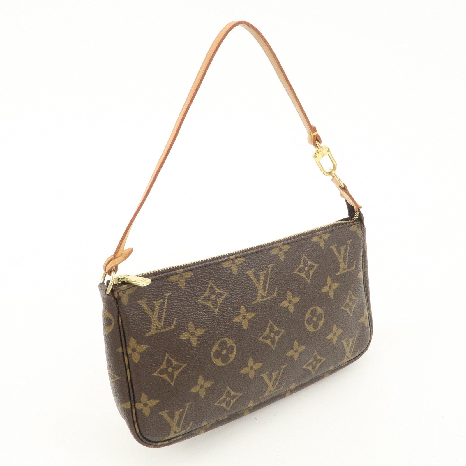 Louis Vuitton Monogram Pochette Accessoires Hand Bag Pouch M51980 Used