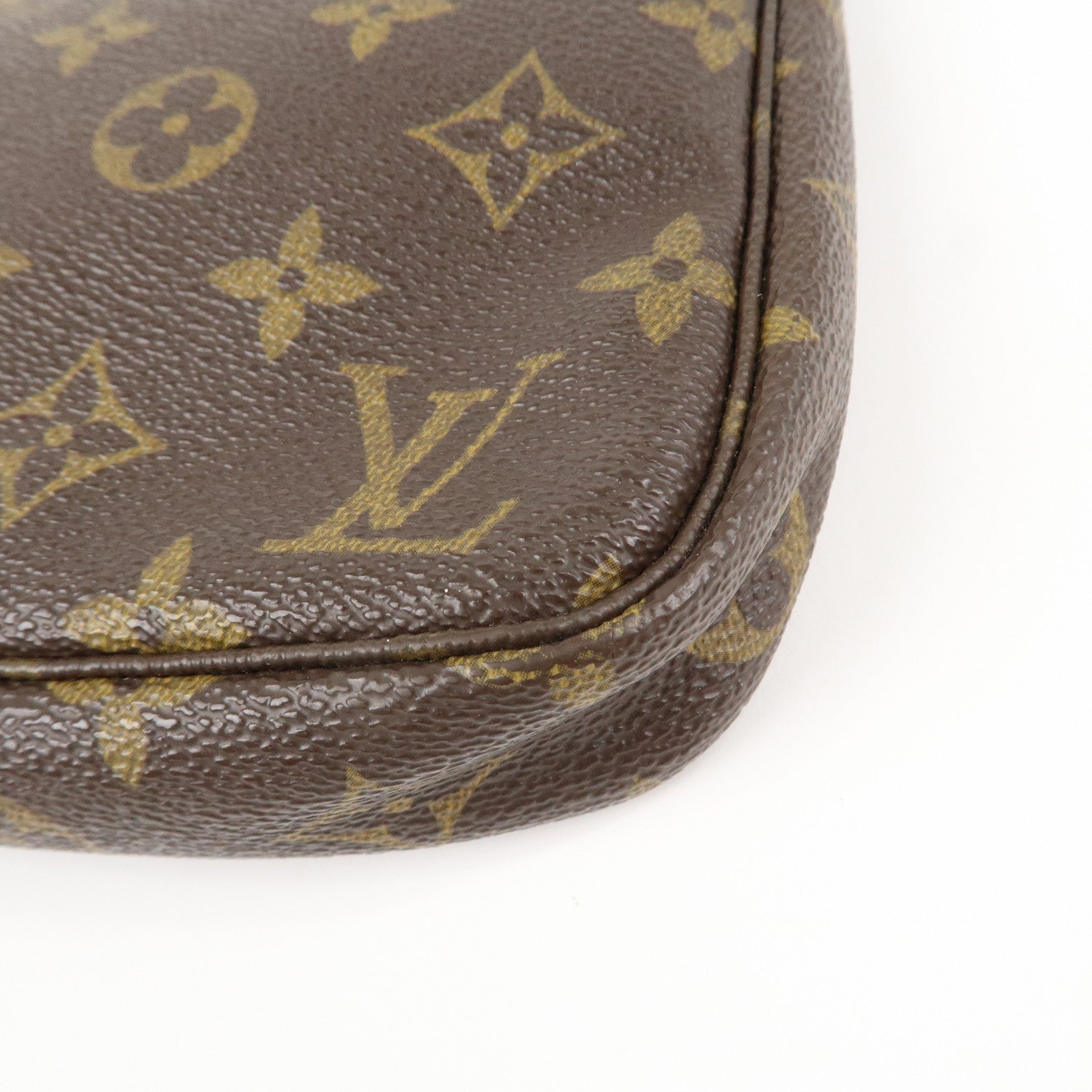 Louis Vuitton Monogram Pochette Accessoires Hand Bag Brown M51980 Used