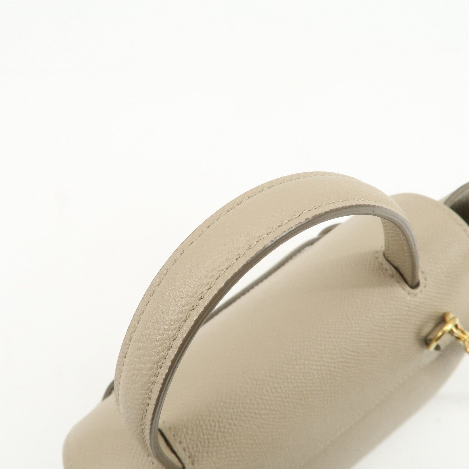 CELINE Belt Bag Leather Nano 2WAY Hand Bag Shoulder Bag Beige