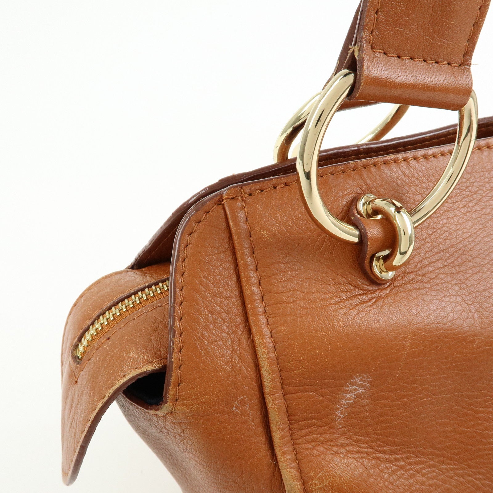 Chloe See by Chloe Page Leather 2Way Bag Hand Bag Brown