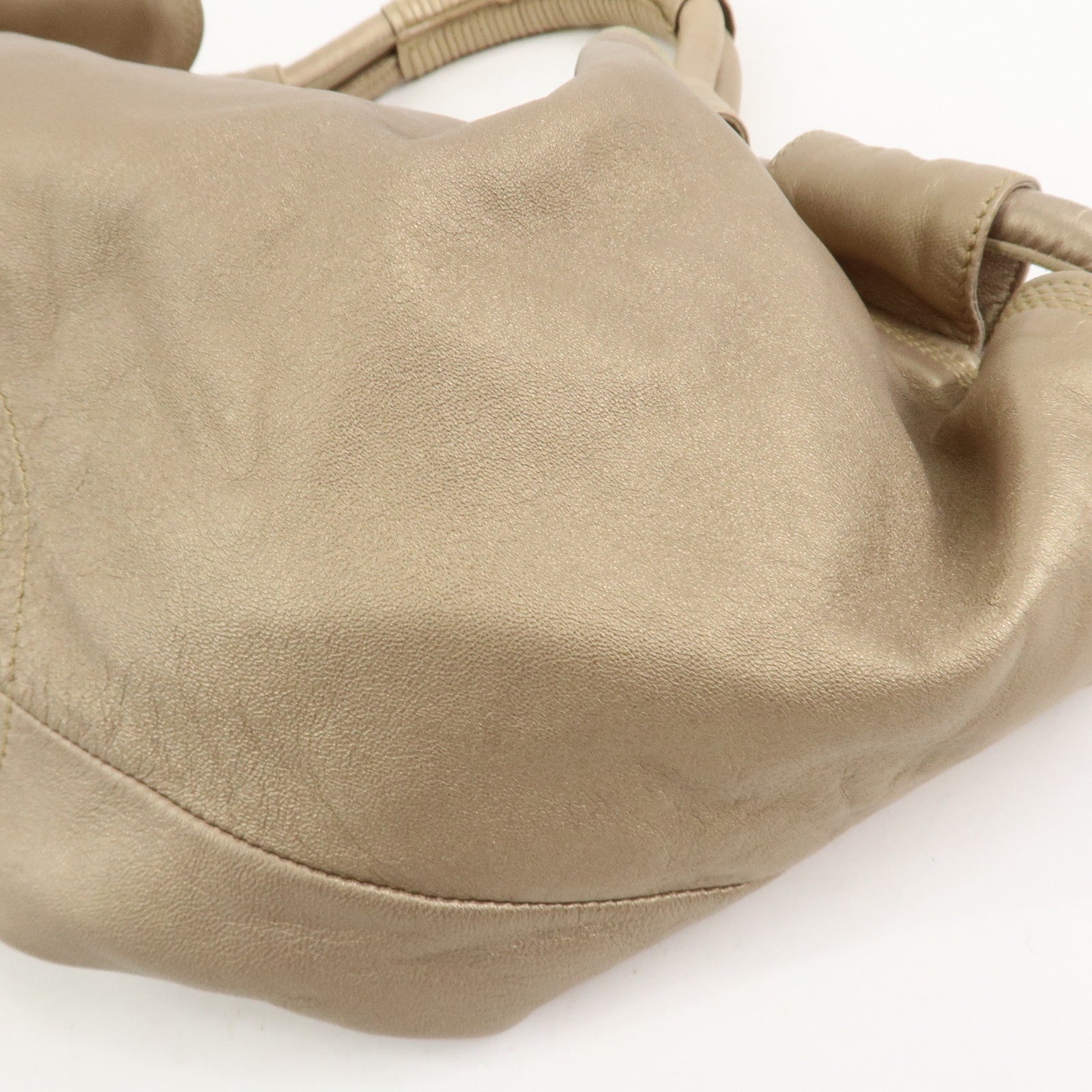 LOEWE Anagram Nappa Aire Leather Hand Bag Shoulder Bag Gold