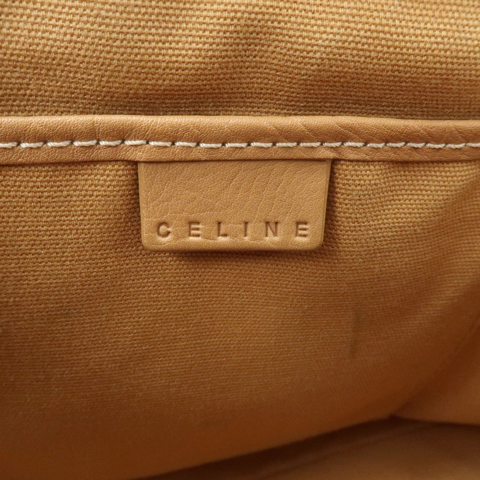 CELINE Leather Boogie Bag Hand Bag Tote Bag Camel