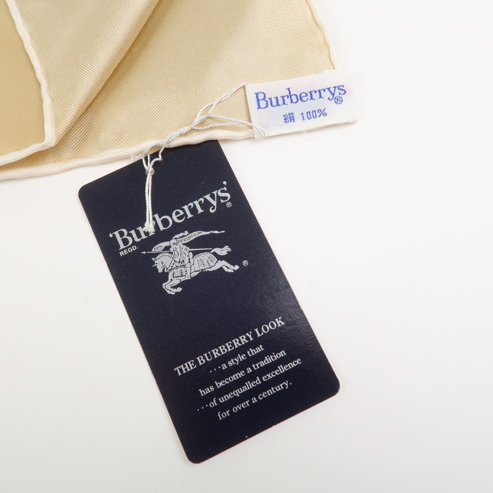 BURBERRY Nova Plaid Silk 100% Scarf 90×90 Beige