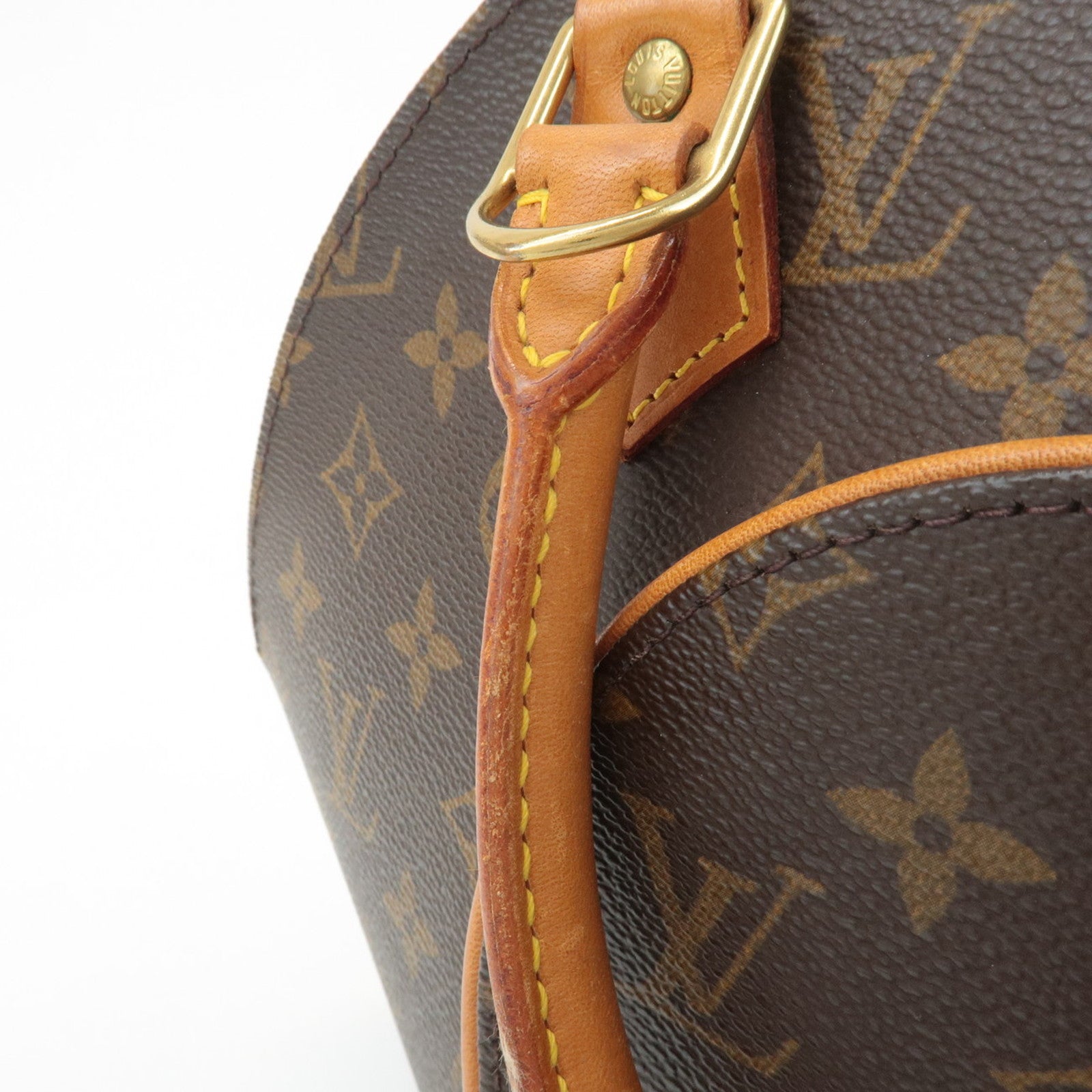 Louis Vuitton Monogram Ellipse PM Hand Bag Brown Gold HDW M51127