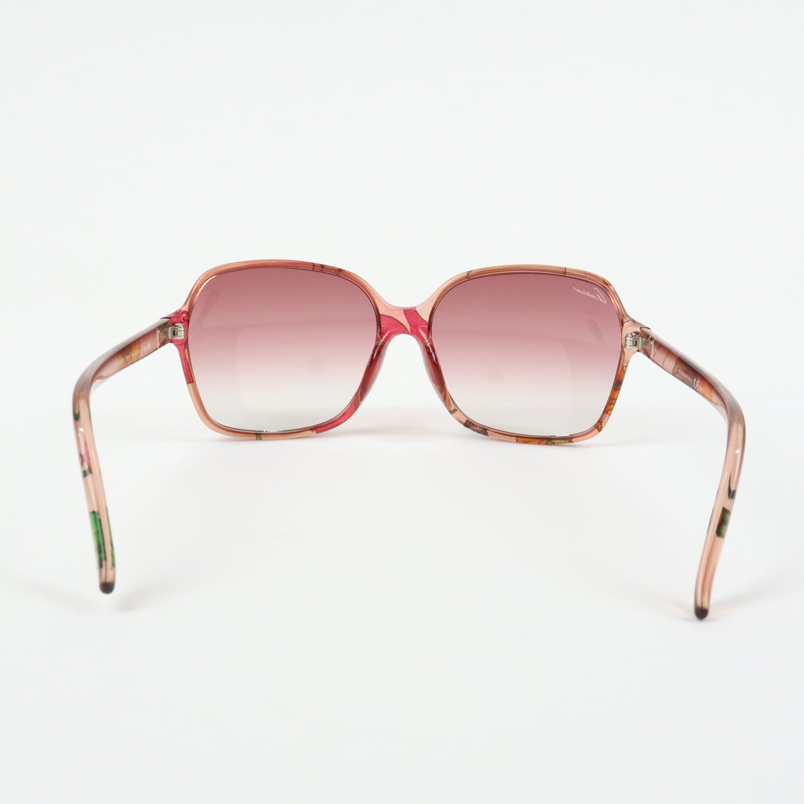 GUCCI Interlocking G Flora Plastic Sunglasses Pink Beige GG3636