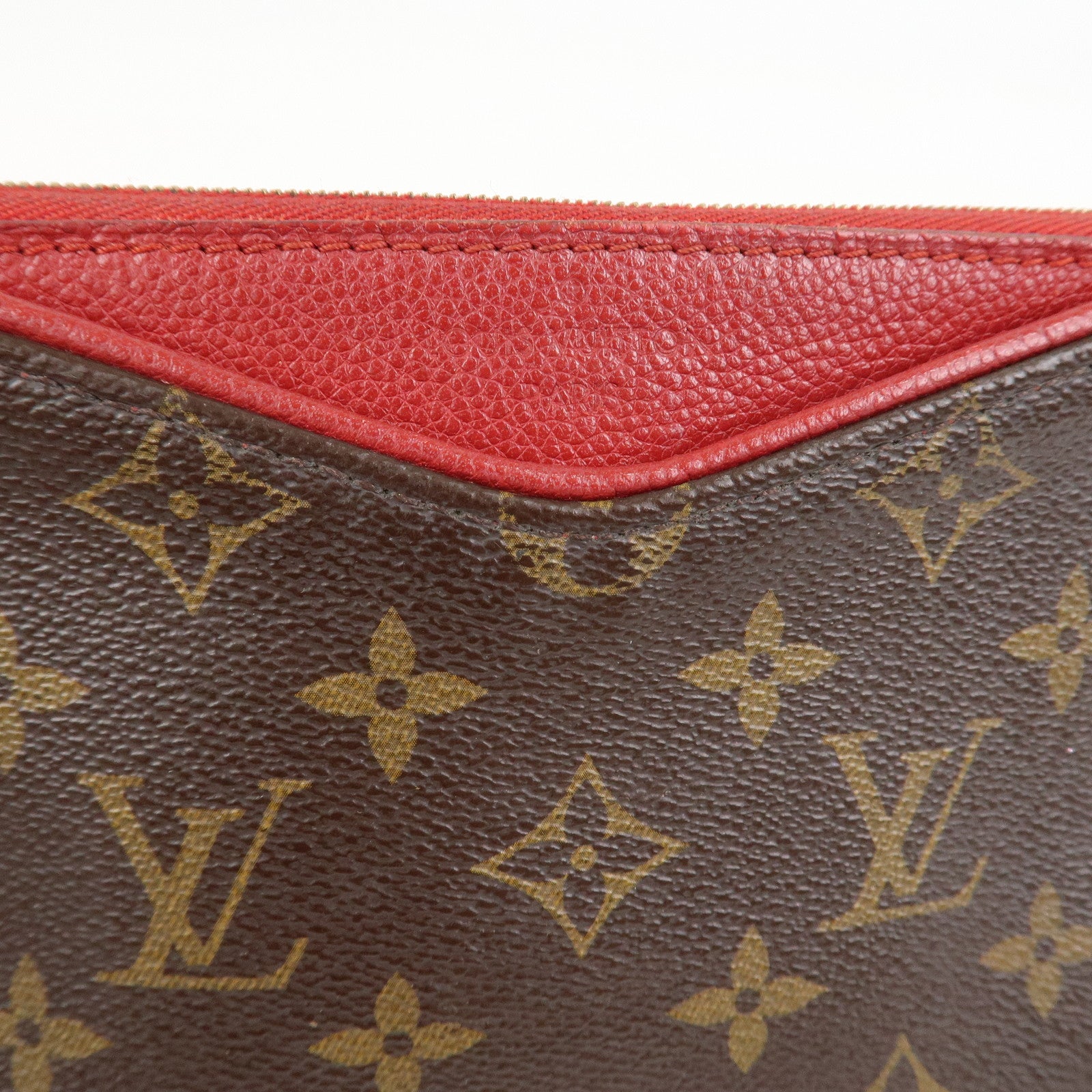 Louis Vuitton Monogram Pallas Clutch 2Way Bag Cerise M41638