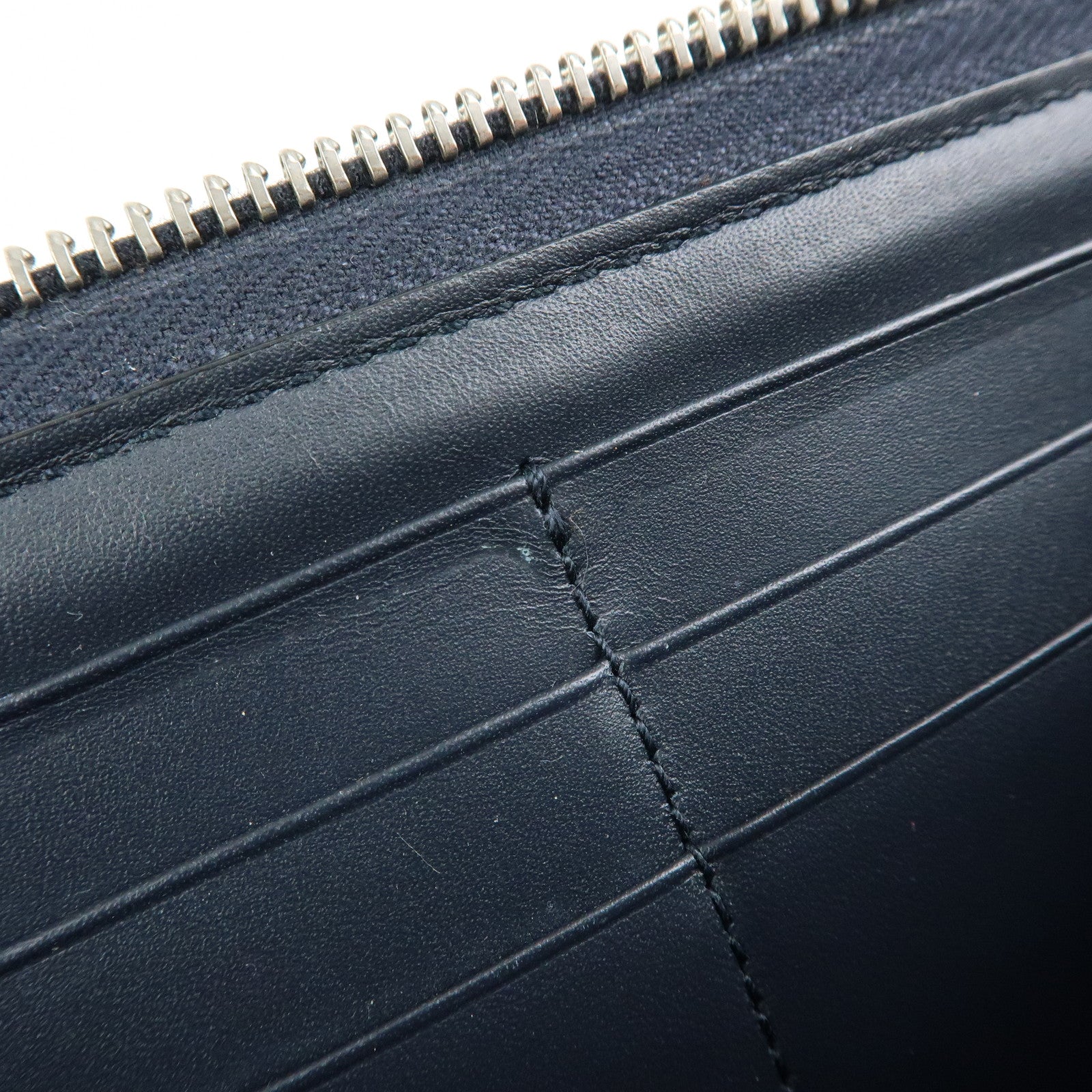 GUCCI Sherry GG Supreme Web Stripe Long Wallet Beige Navy 408831