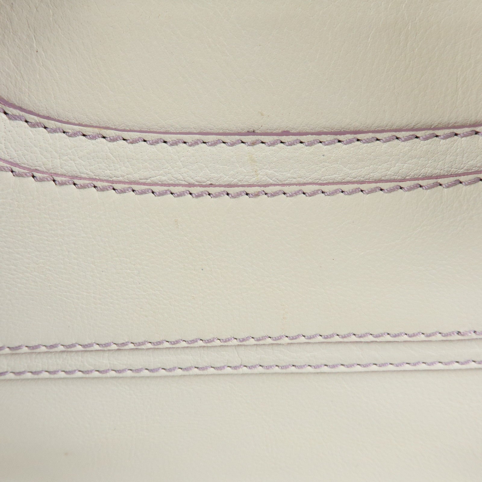 CELINE Macadam Leather Boogie Bag Hand Bag Tote Bag White Purple