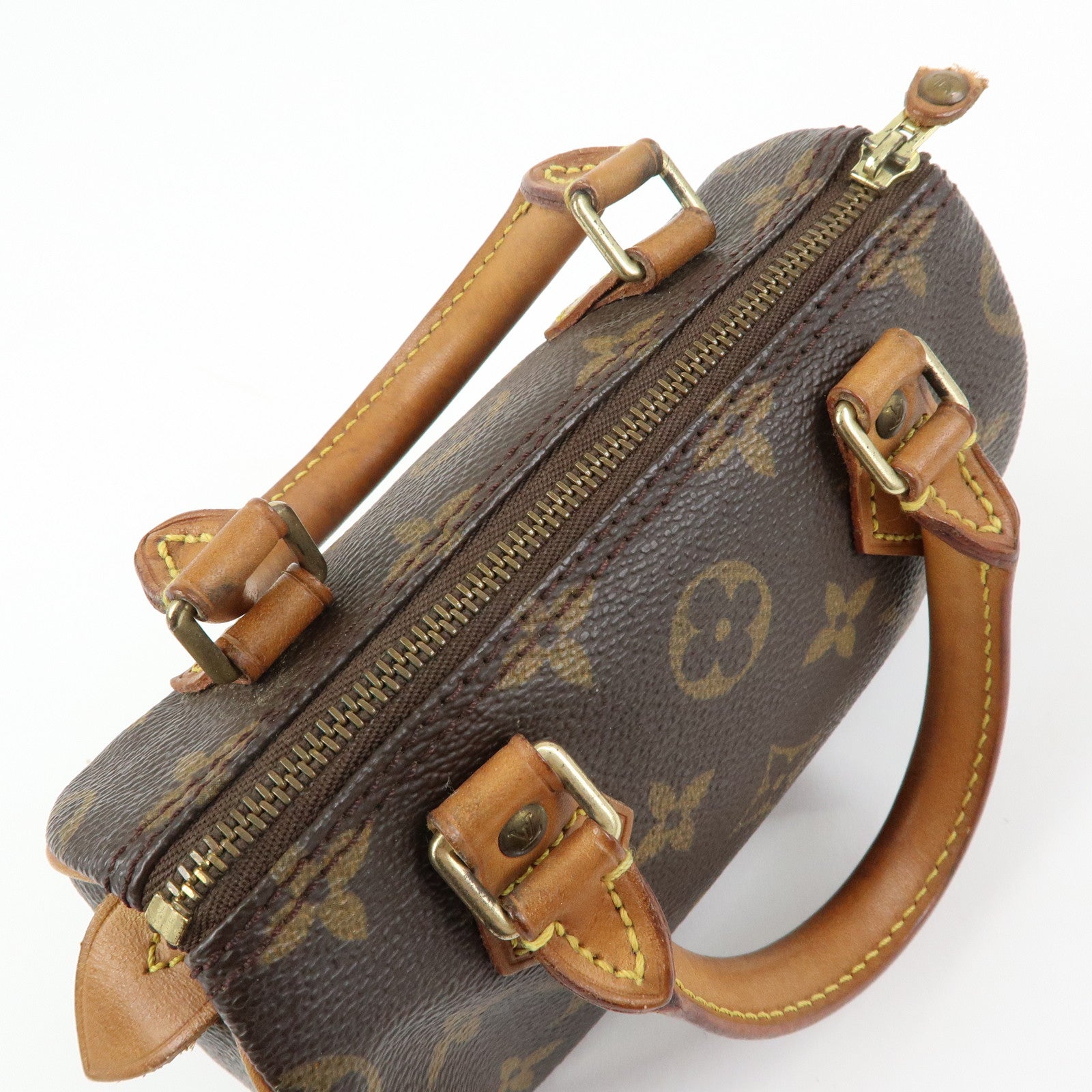 Louis Vuitton Monogram Canvas Mini Speedy Hand Bag & Strap M41534