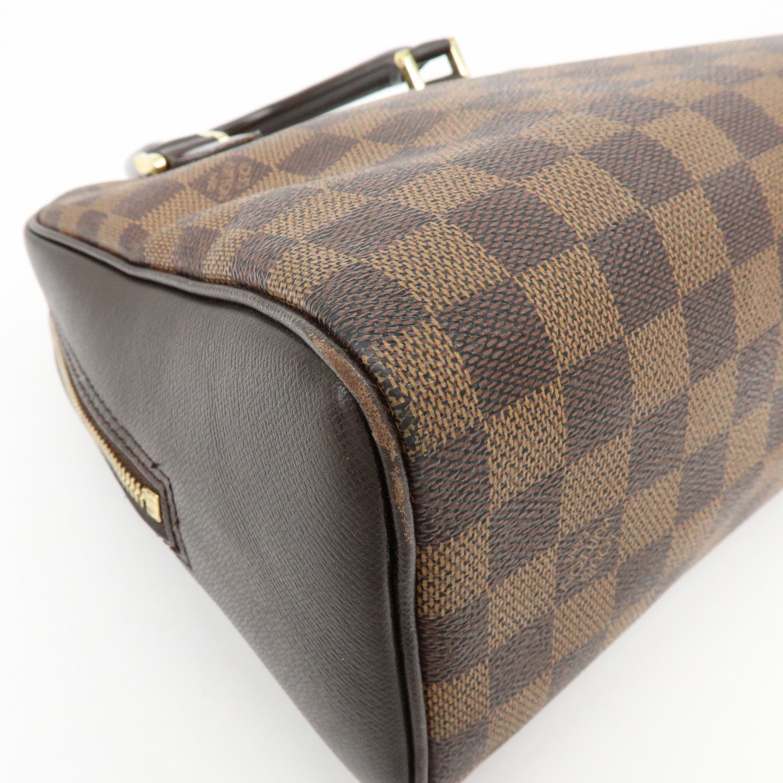 Louis Vuitton Damier Ebene Canvas Leather Brera Hand Bag N51150