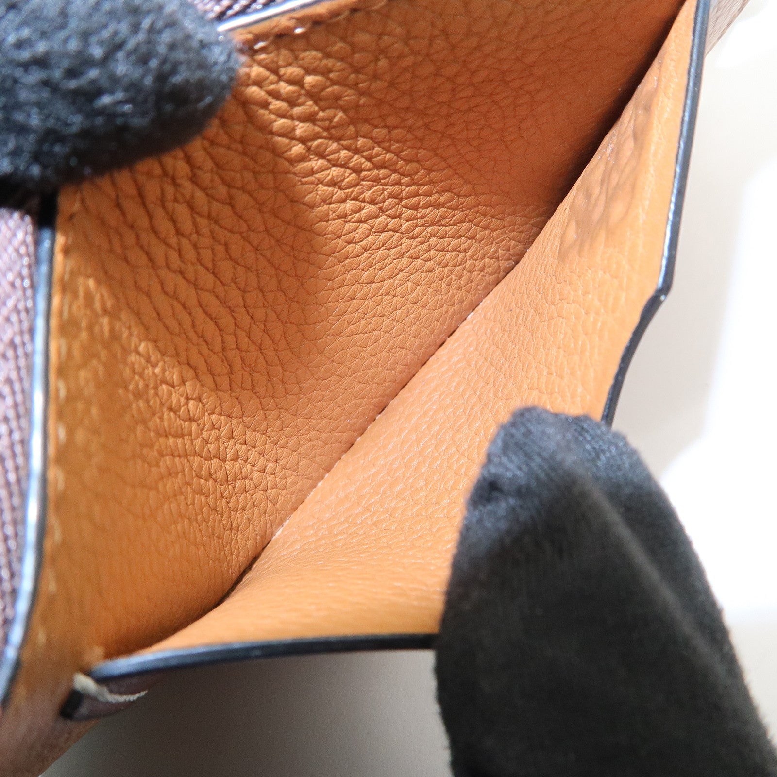 LOEWE Anagram Leather Coin Case Fragment Case Beige Brown