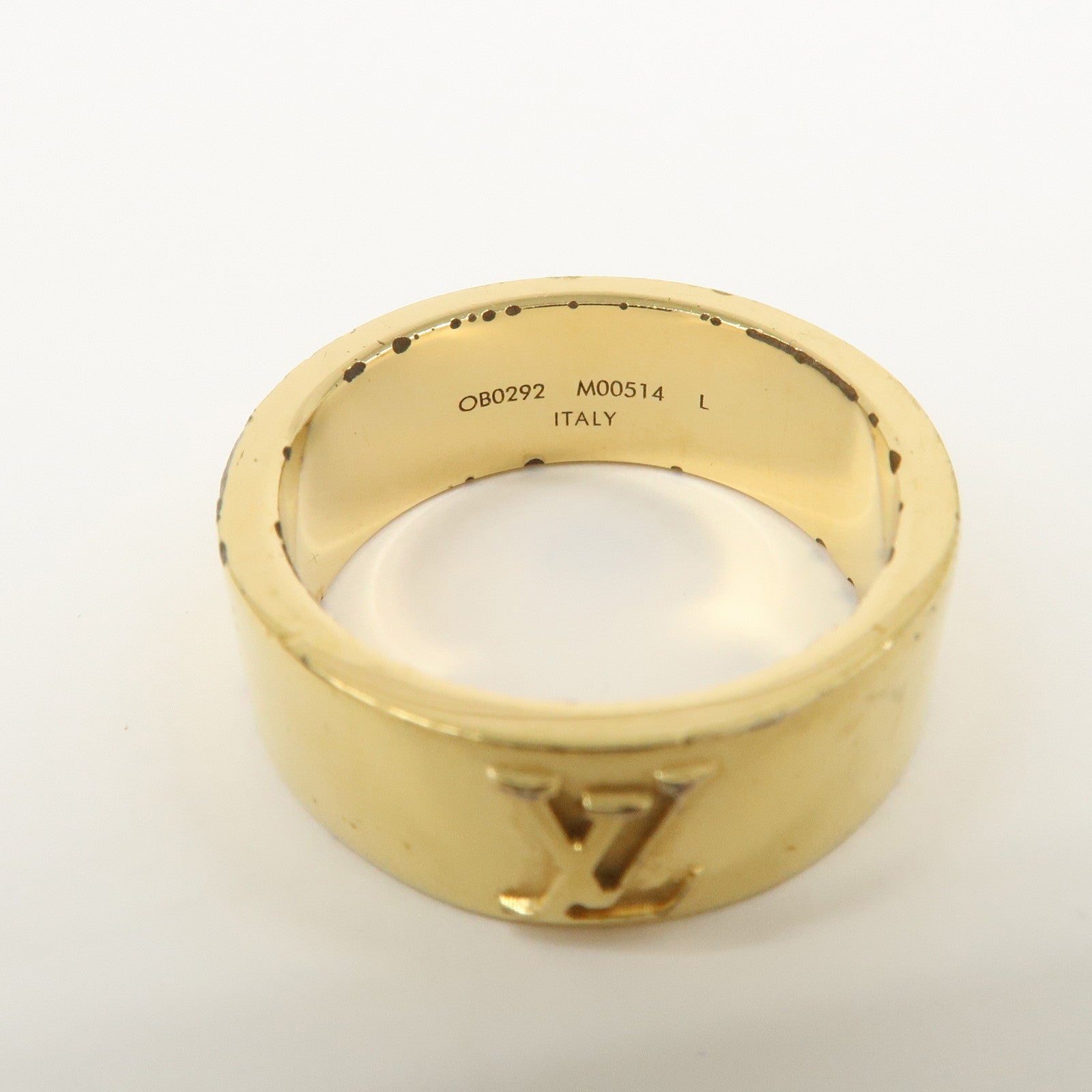 Louis Vuitton Instinct Set of2 Rings Size L Silver Grey Gold M00514