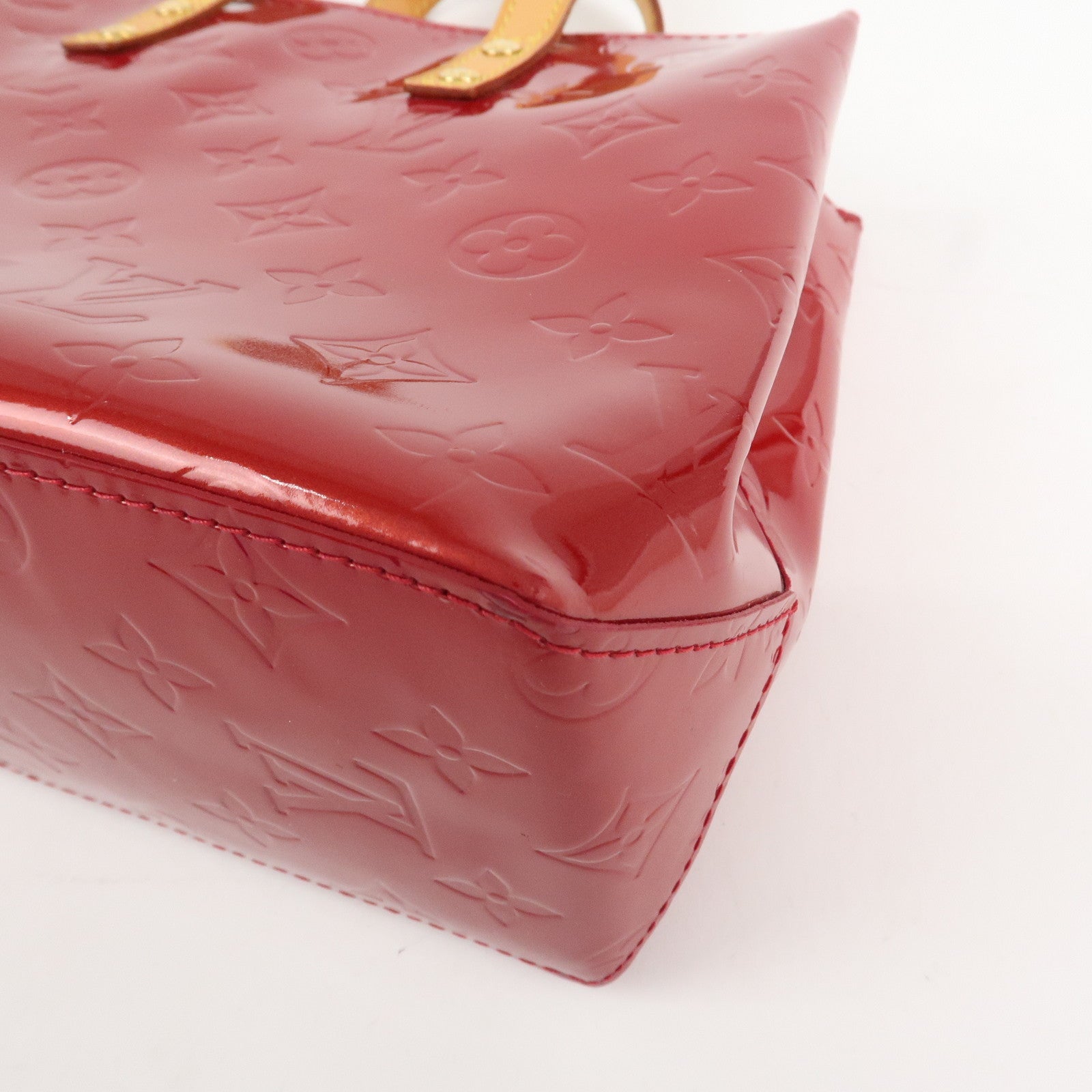 Louis Vuitton Monogram Vernis Lead PM Hand Bag Red M91990