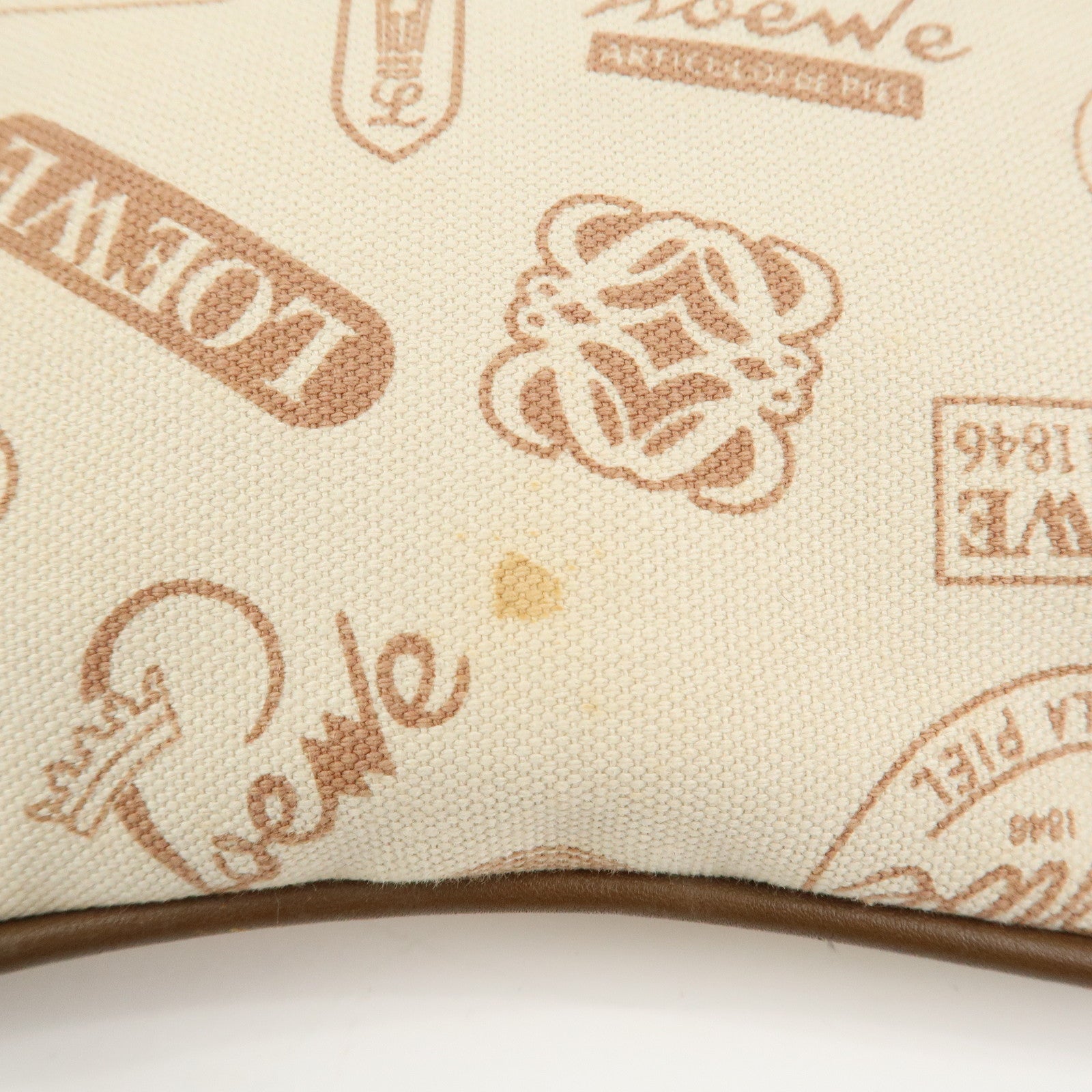 LOEWE Anagram Canvas Suede Leather Shoulder Bag 160th Anniversary