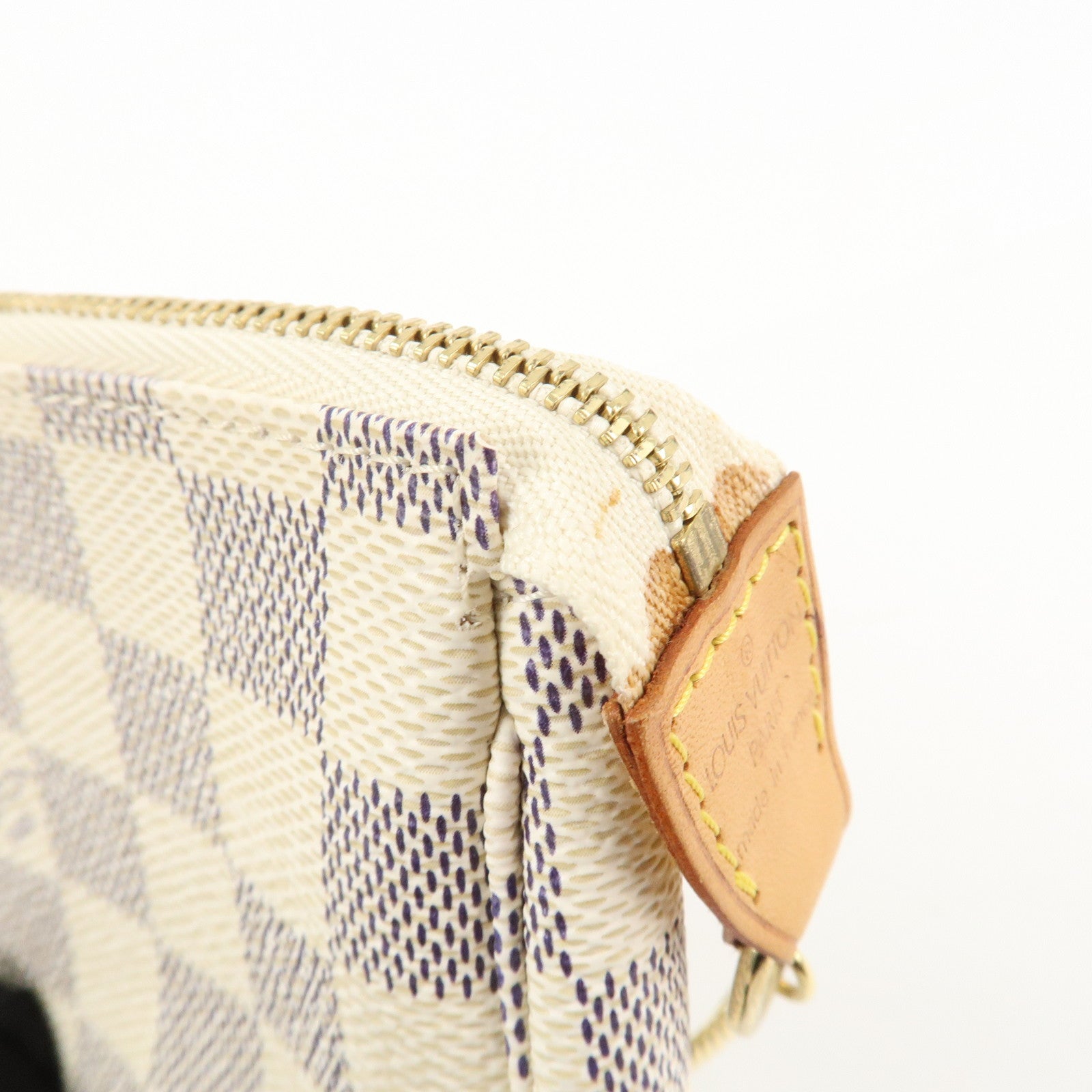 Louis Vuitton Damier Azur Mini Pochette Accessoires Pouch N58010 Used