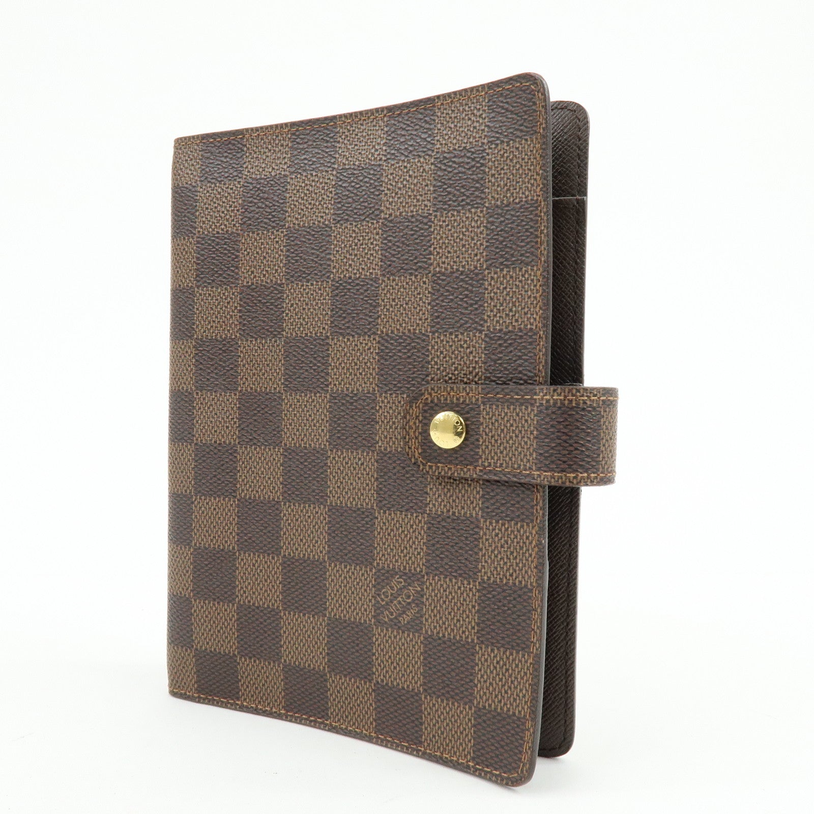 Louis Vuitton Damier Agenda MM Canvas Planner Cover Brown R20701