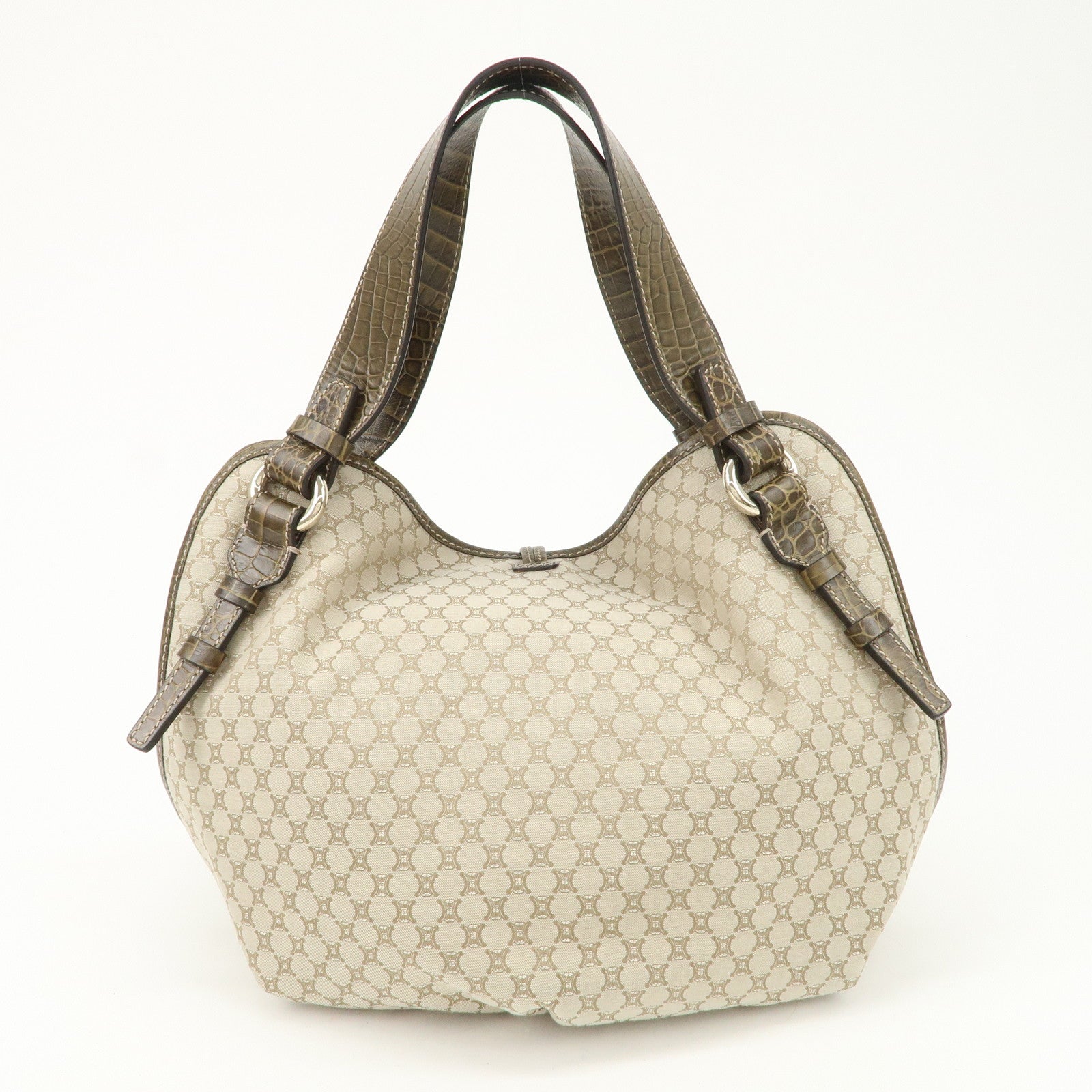 CELINE Macadam Bittersweet Shoulder Bag Tote Bag Hand Bag Beige