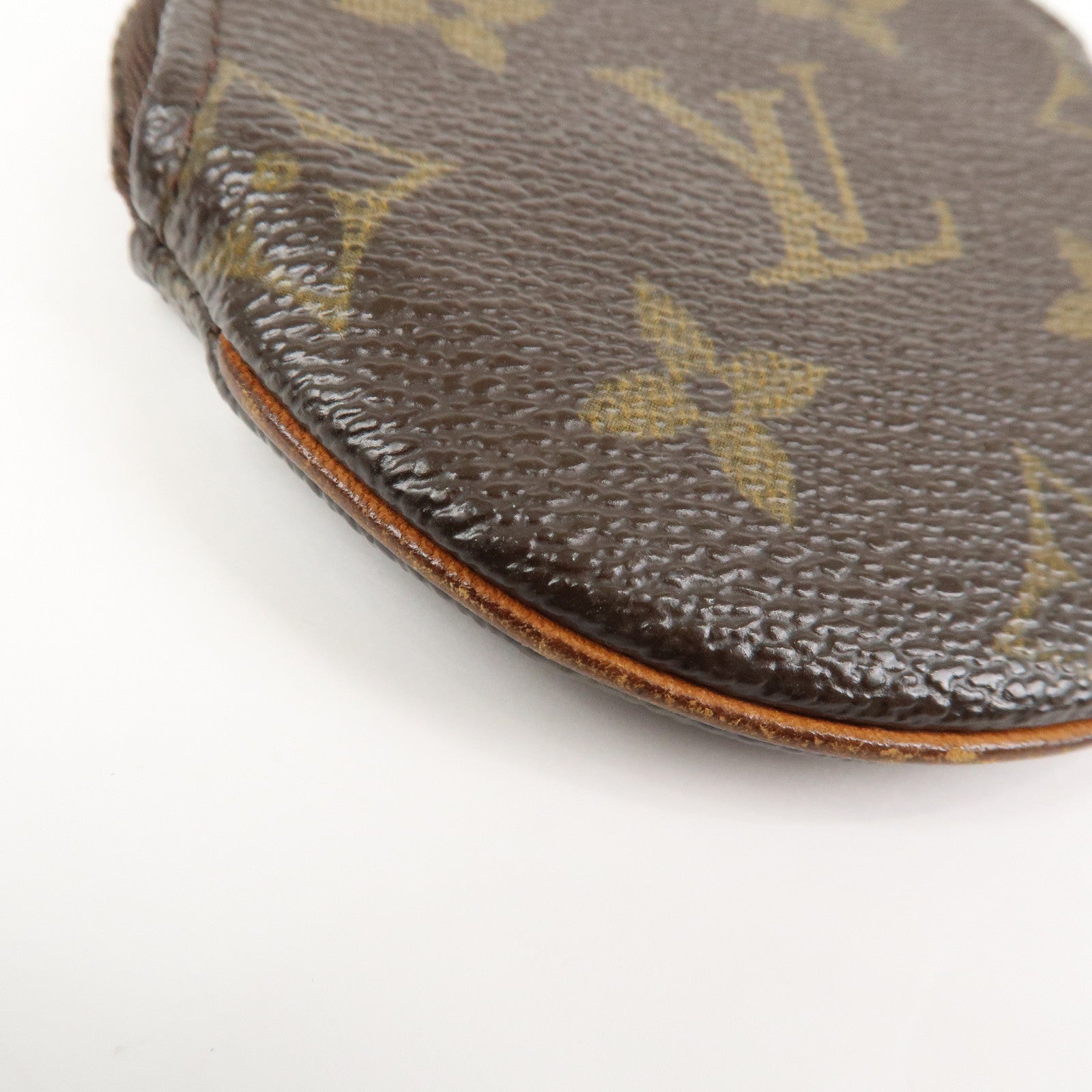 Louis Vuitton Monogram Porte Monnaie Rond Coin Case Brown M61926