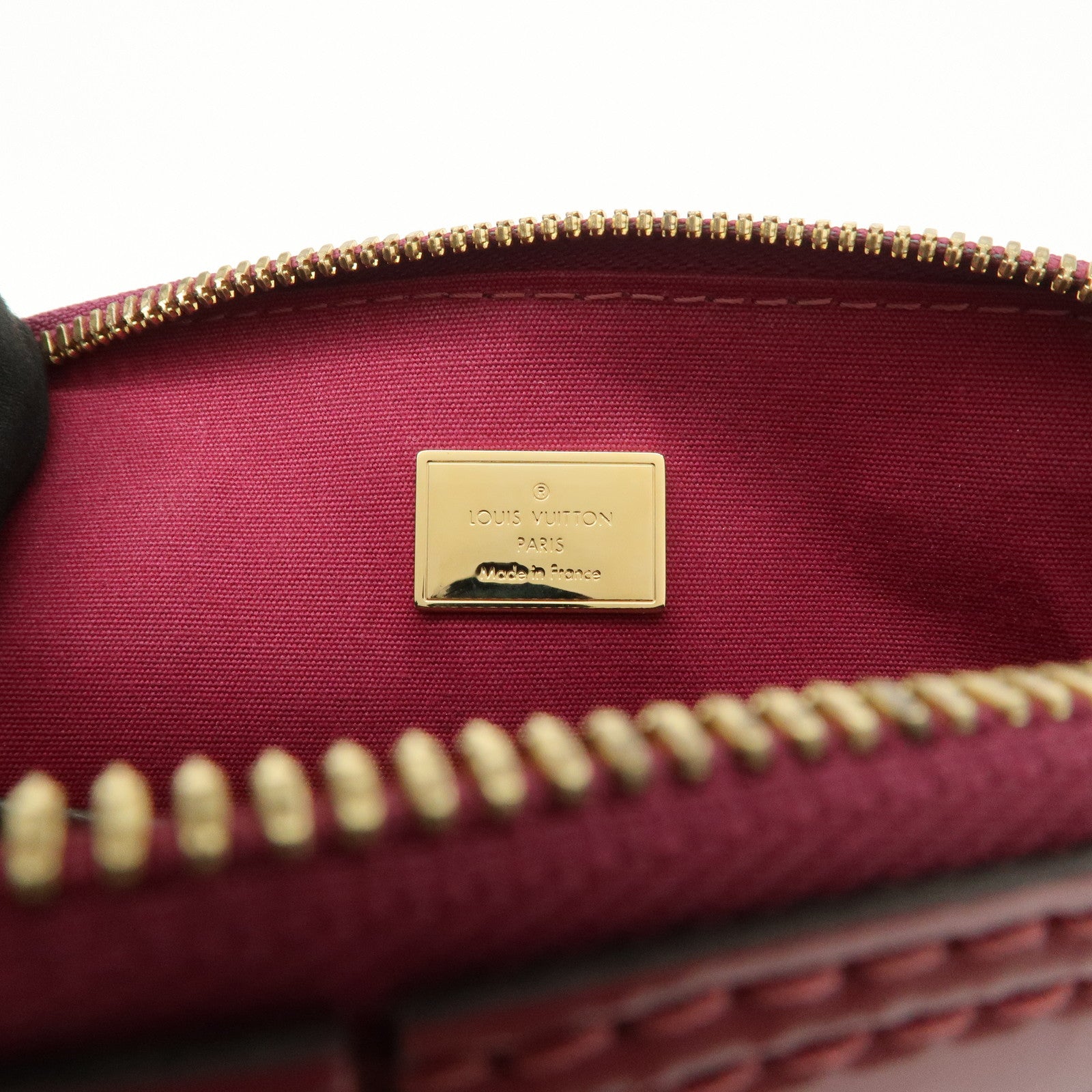Louis Vuitton Monogram Vernis Alma BB 2Way Hand Bag Magenta M54785 Used