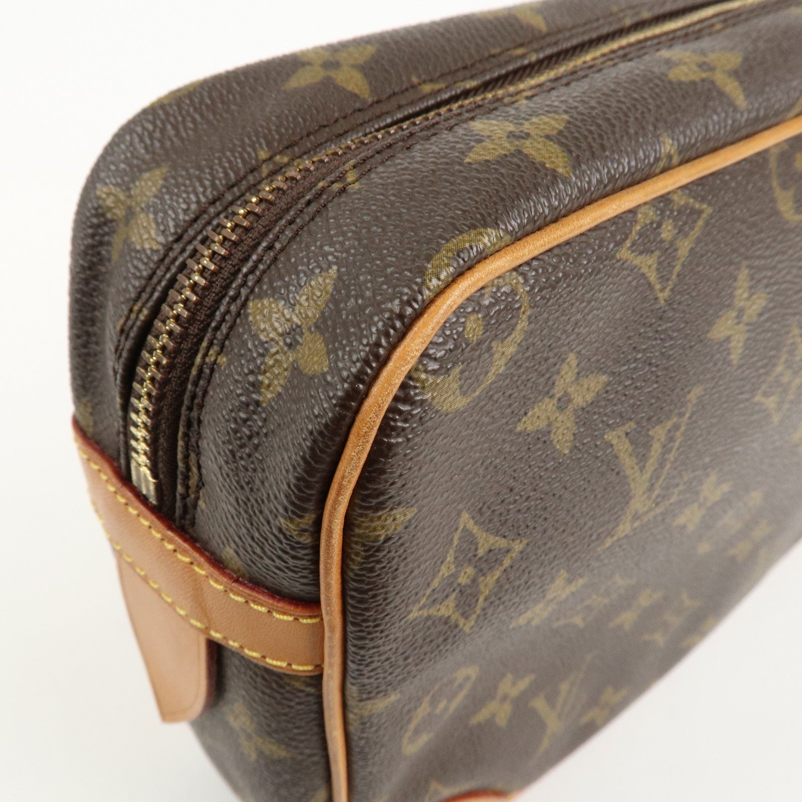 Louis Vuitton Monogram Compiegne 28 Pouch Clutch Bag Brown M51845 Used