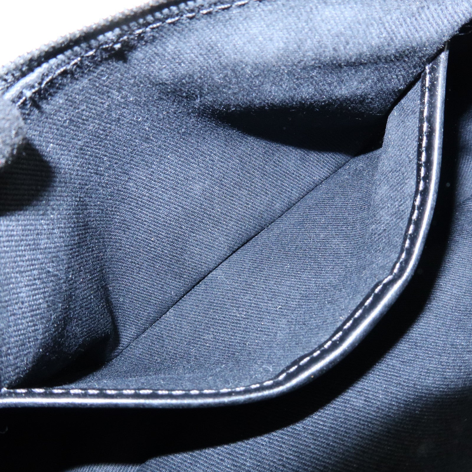 CELINE C Macadam Leather Shoulder Hand Bag Accessory Pouch Black