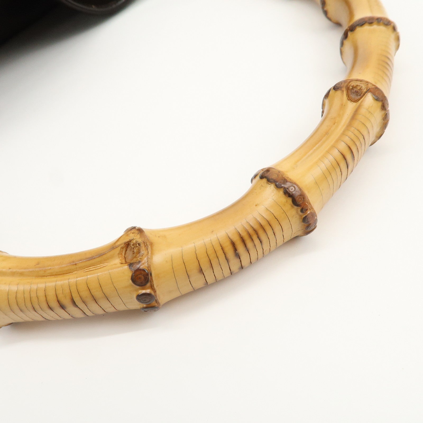 GUCCI Bamboo Nylon Leather 2Way Bag Hand Bag Shoulder Bag 001・2404